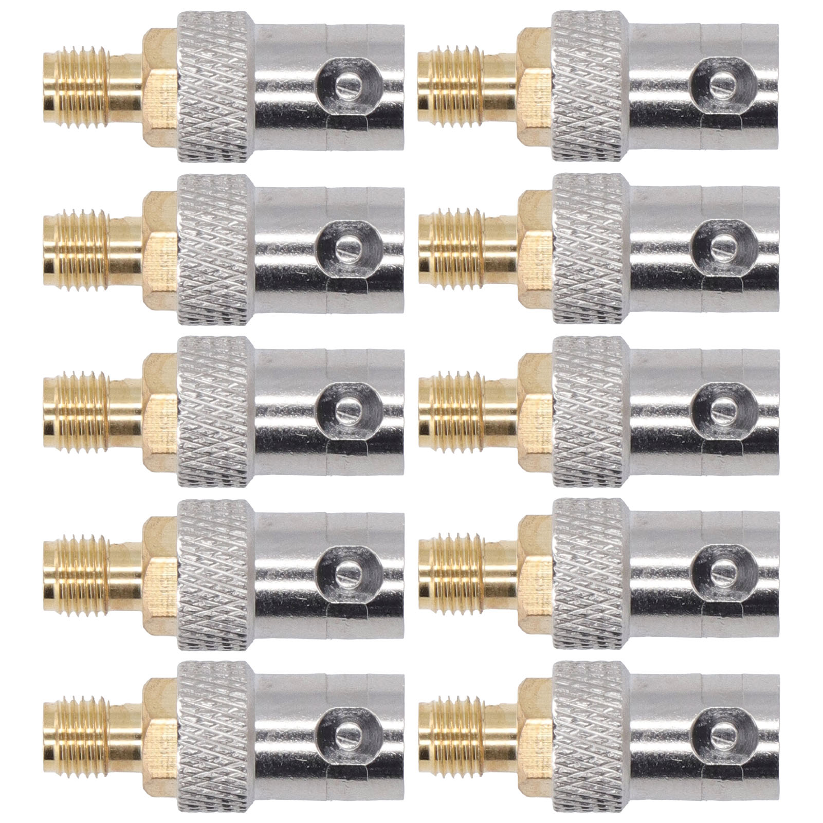 Set Mit 10 Adaptern Für Hf-koaxialkabel, Sma-buchse Auf Bnc-buchse.