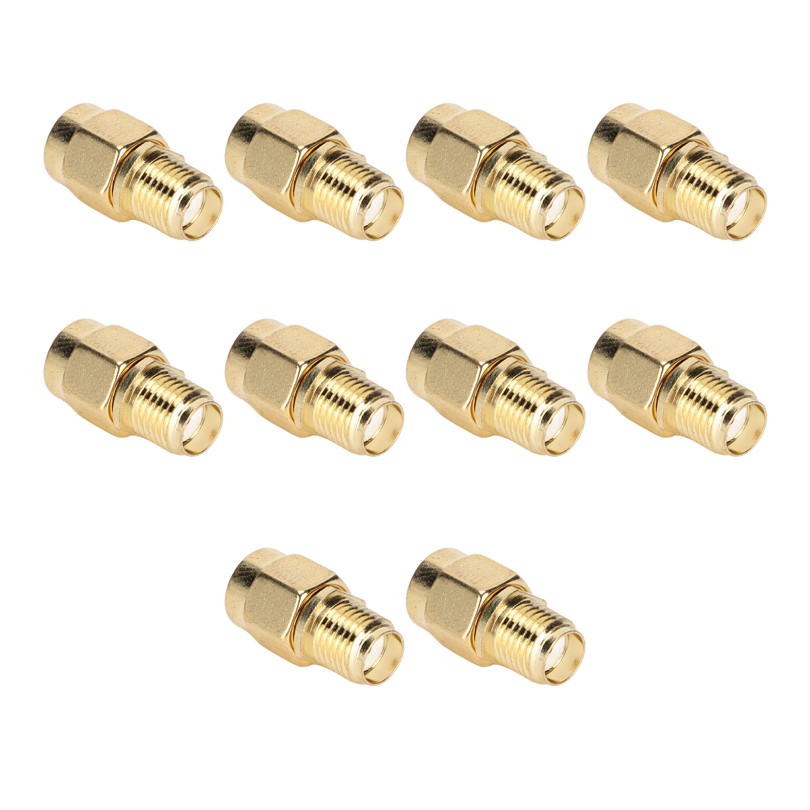 Set Mit 10 Adaptern Für Hf-koaxialkabel, Sma-buchse Auf Rpsma-buchse.