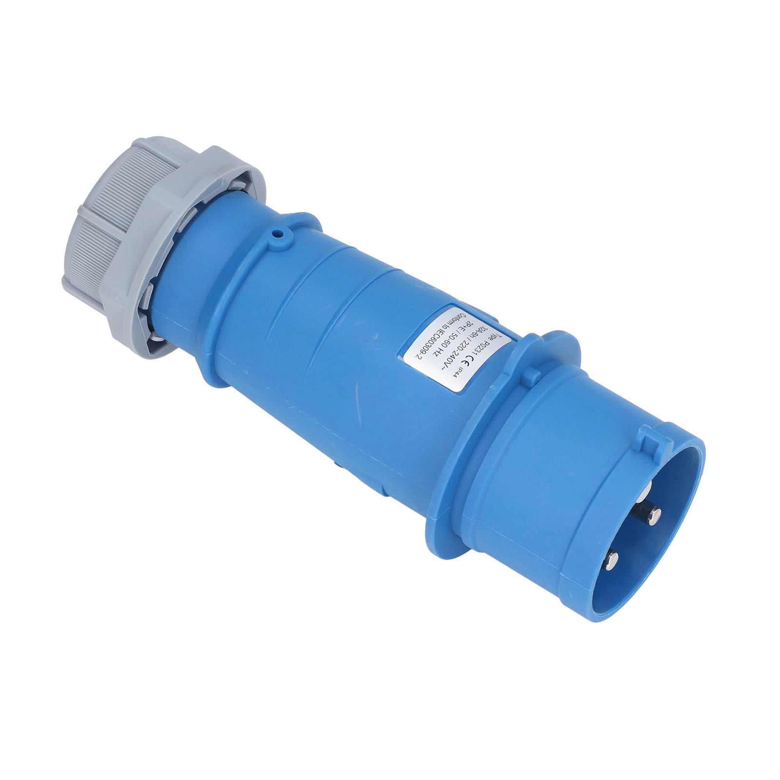 Ip44 Wasserdichte Industriesteckdose, Messingstecker In Luftfahrtqualität Mit 2p+e-kontakten, 32 A Ac 220–240 V