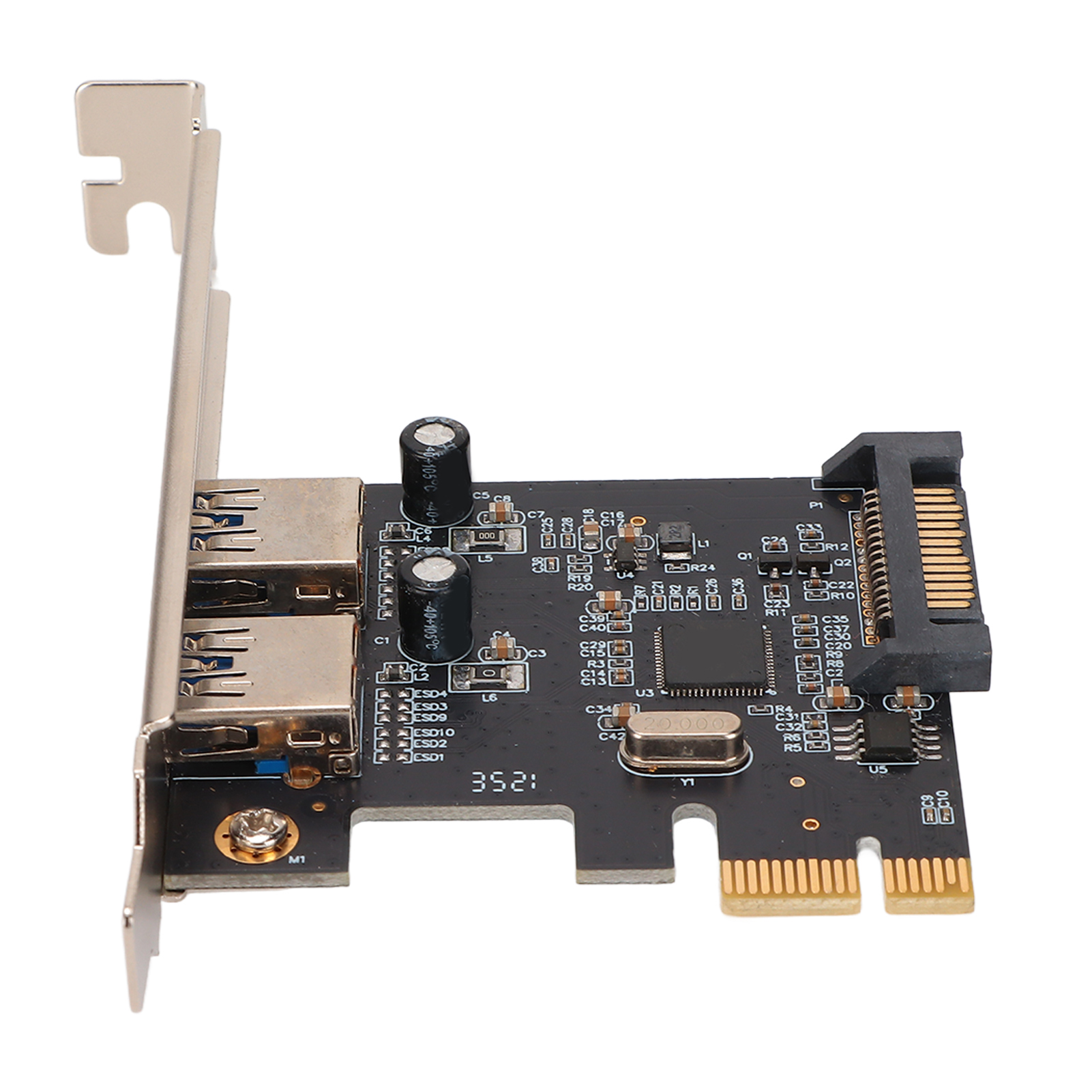 Pcie-zu-usb-3.0-erweiterungskarte, 2 Ports, Datenübertragungsrate 5 Gbit/s, Usb-hot-plug-fähig, Kompatibel Mit Windows Xp Und Vista