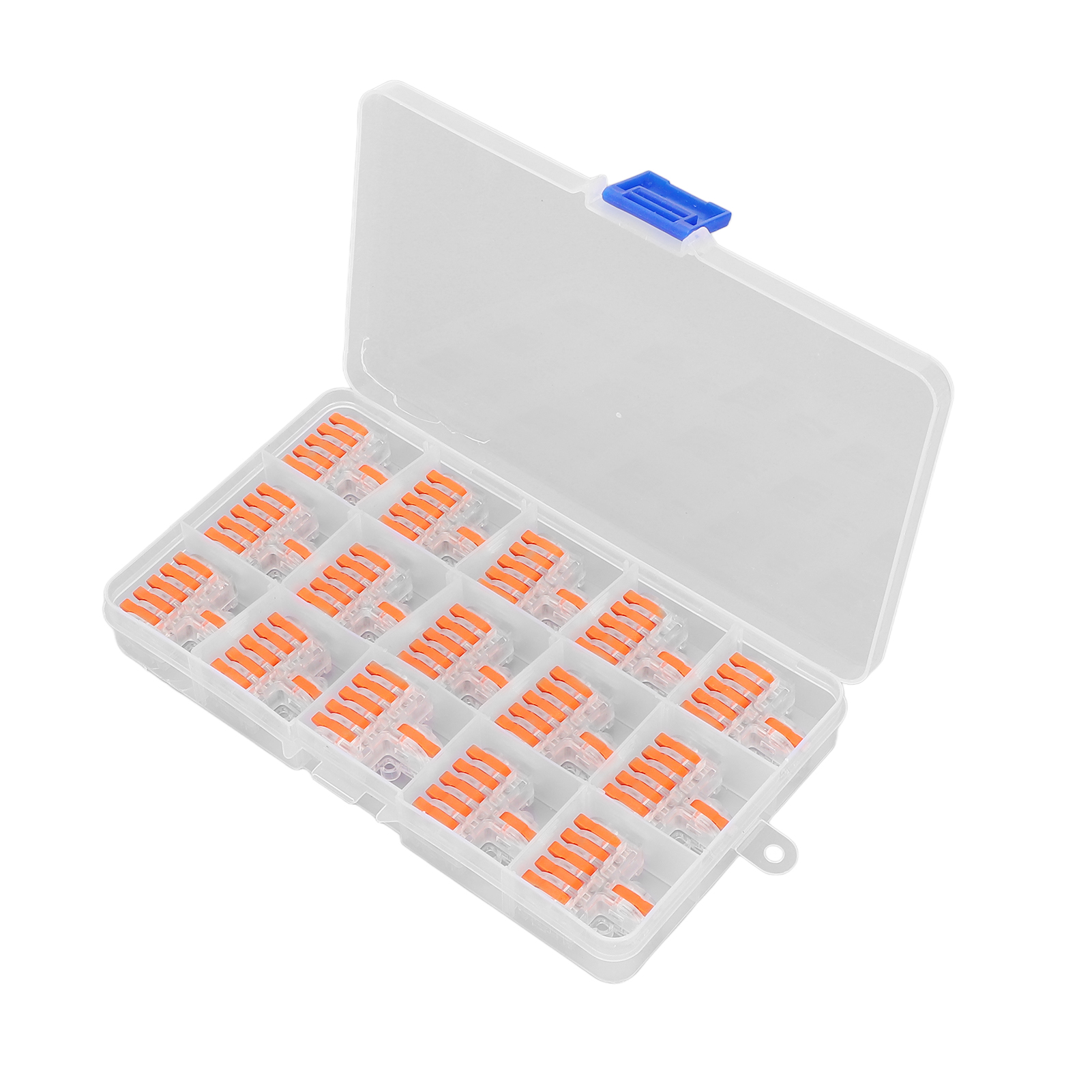 Packung Mit 15 Schnellverbindern Für Leiter, Df-15 Transparente Kompaktverteilerklemmen