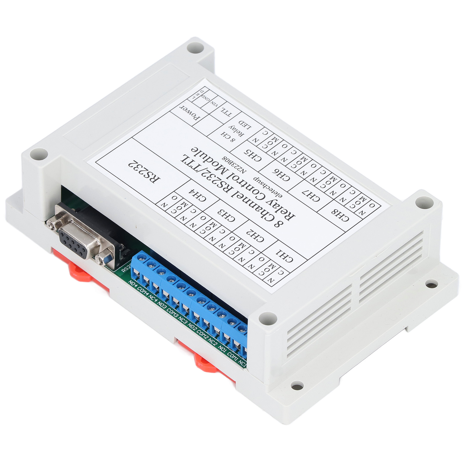 Rs232 8-kanal 12v Dc Relaismodul N223b08 Mit Serieller Schnittstelle, Fernbedienung, Led Und Gehäuse.