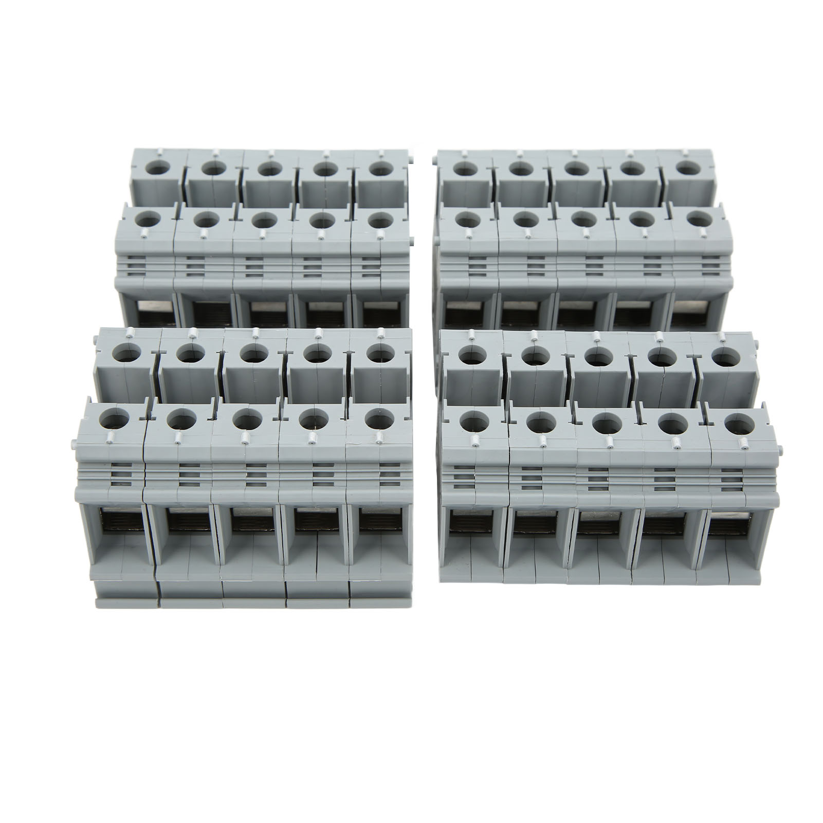 Packung Mit 20 125a 800v Schienen-klemmenblöcken, Hochleitfähige Erdungsklemmen Zum Anschluss Elektrischer Kabel