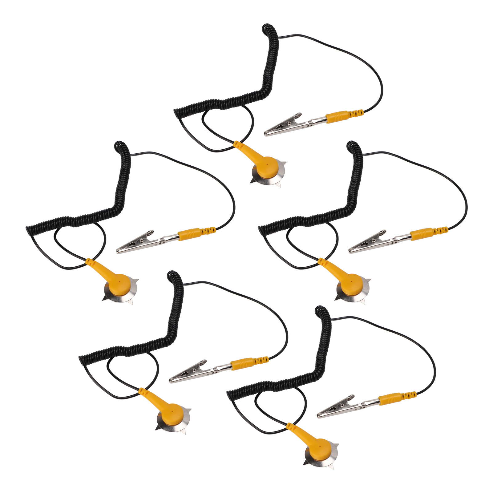 Packung Mit 5 Antistatischen Erdungsdrähten (2 Mm) Mit Praktischen Elektrostatischen Klemmen Für Elektronikreparaturen.