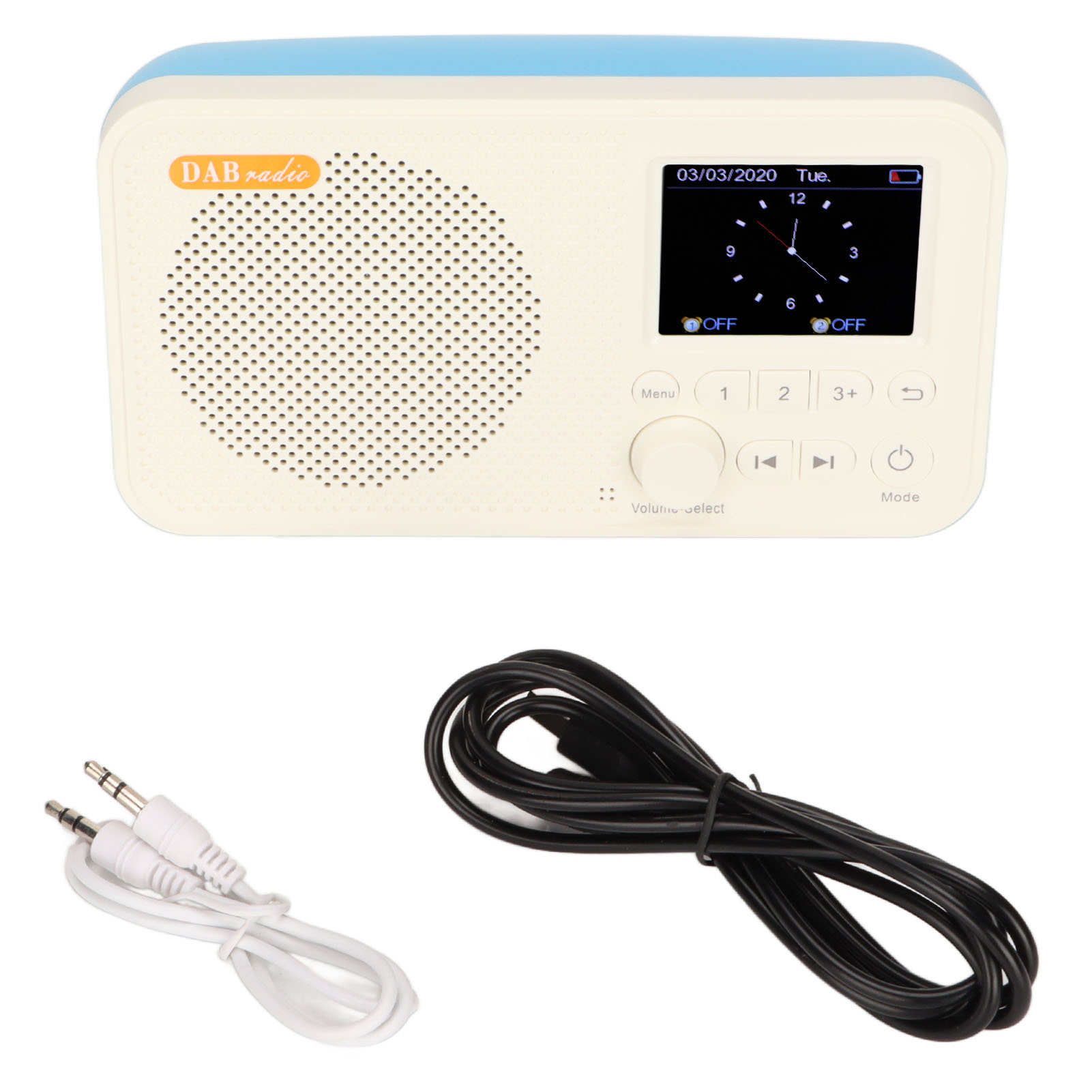 Multifunktionales, Tragbares Digitales Dab/dab/fm-radio Mit 2,4-zoll-lcd-bildschirm Und Zeiteinstellung, Ideal Für Ältere Menschen Zu Hause.