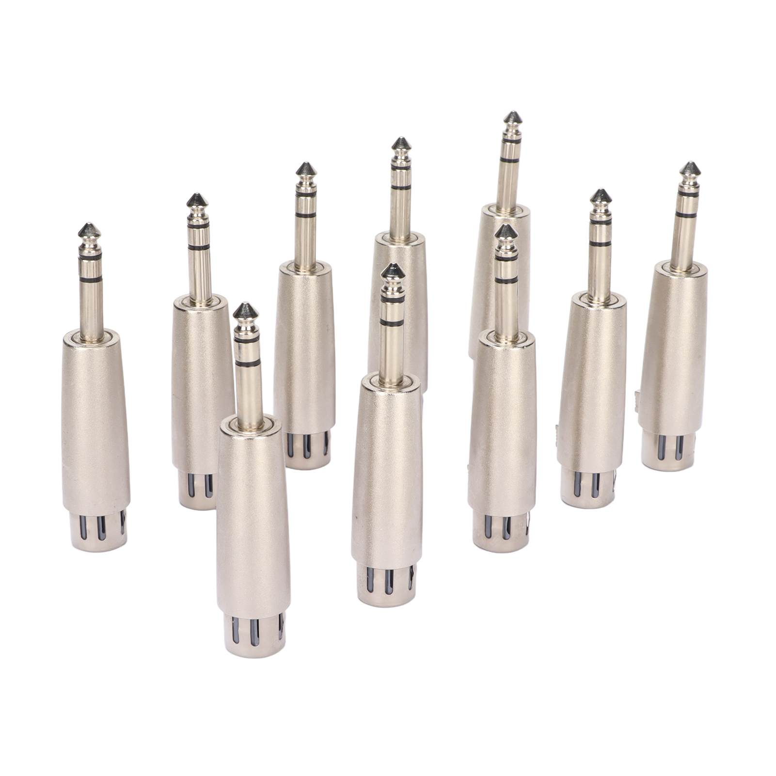 Packung Mit 10 Trs 6,5-mm-klinkenstecker-auf-3-polige-xlr-buchse-adapter, 6,5-mm-klinkenstecker Symmetrisch Auf Xlr-buchse