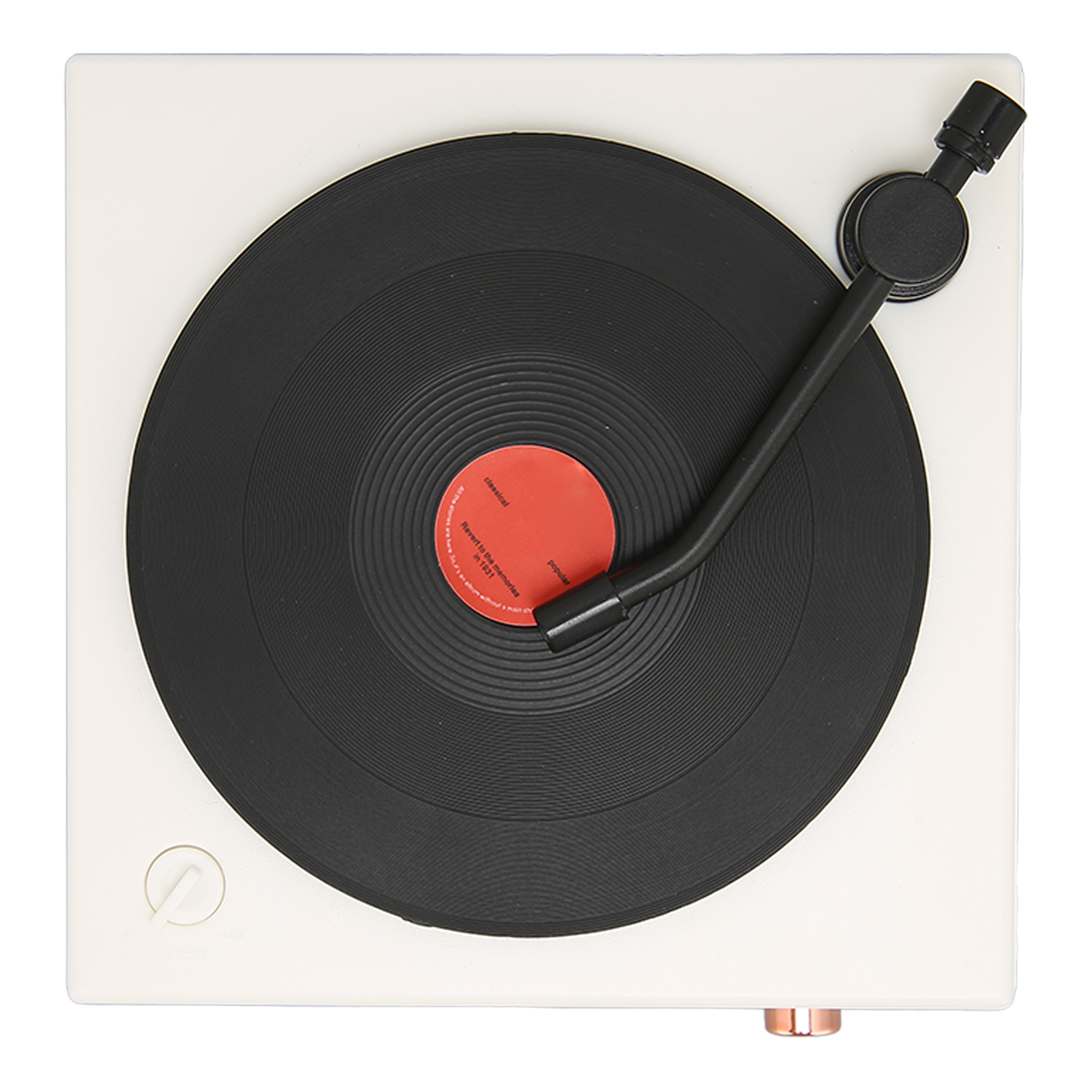 X10 Bluetooth-lautsprecher Im Vinyl-schallplatten-design, Klassischer Retro-stil, Mit 3 Eingangsmodi, Weiß