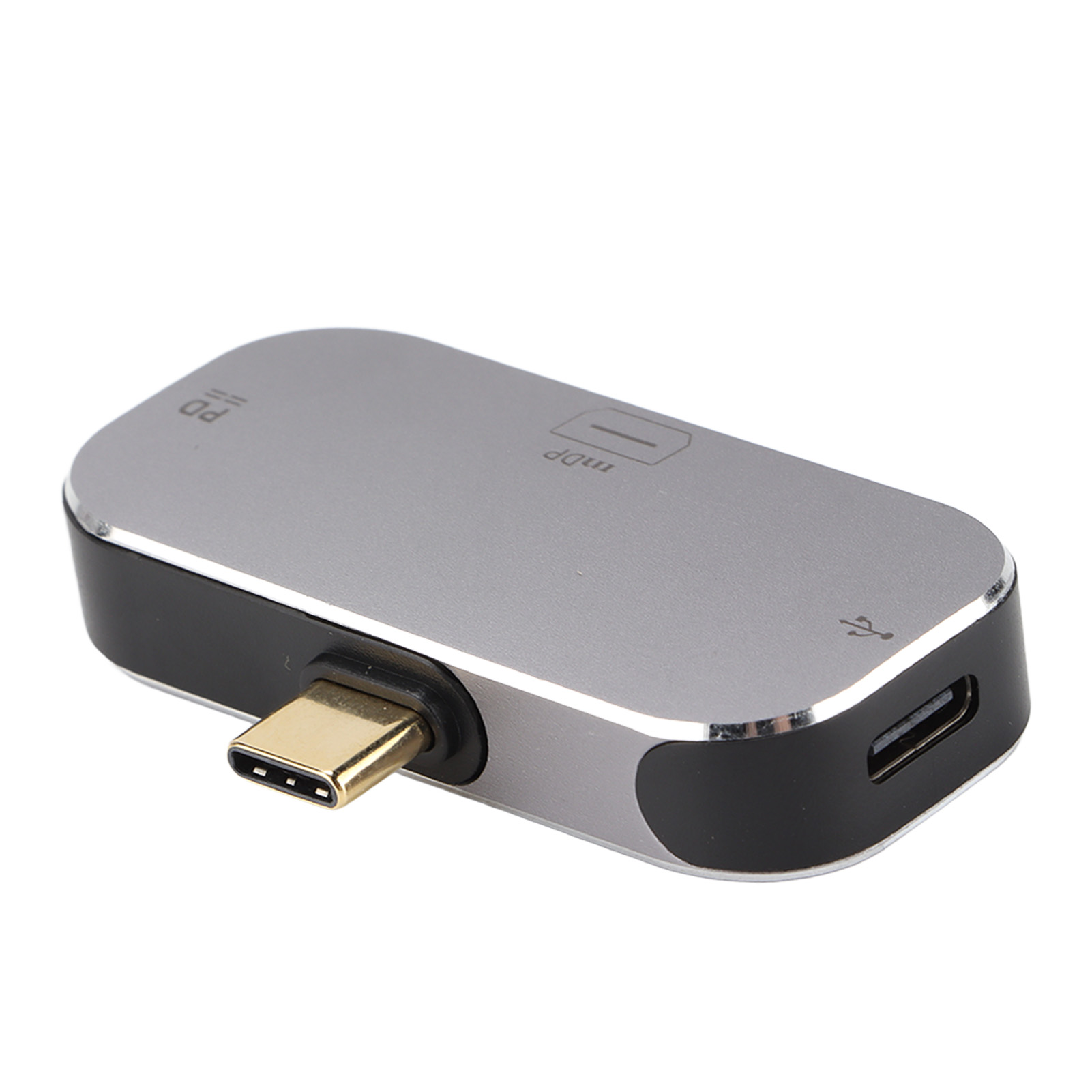 Multifunktionaler 3-in-1 Usb-c-hub, Typ-c-stecker Auf Mini Dp 2 Typ-c-buchse Adapter, Kompatibel Mit Windows, Android Und Os X