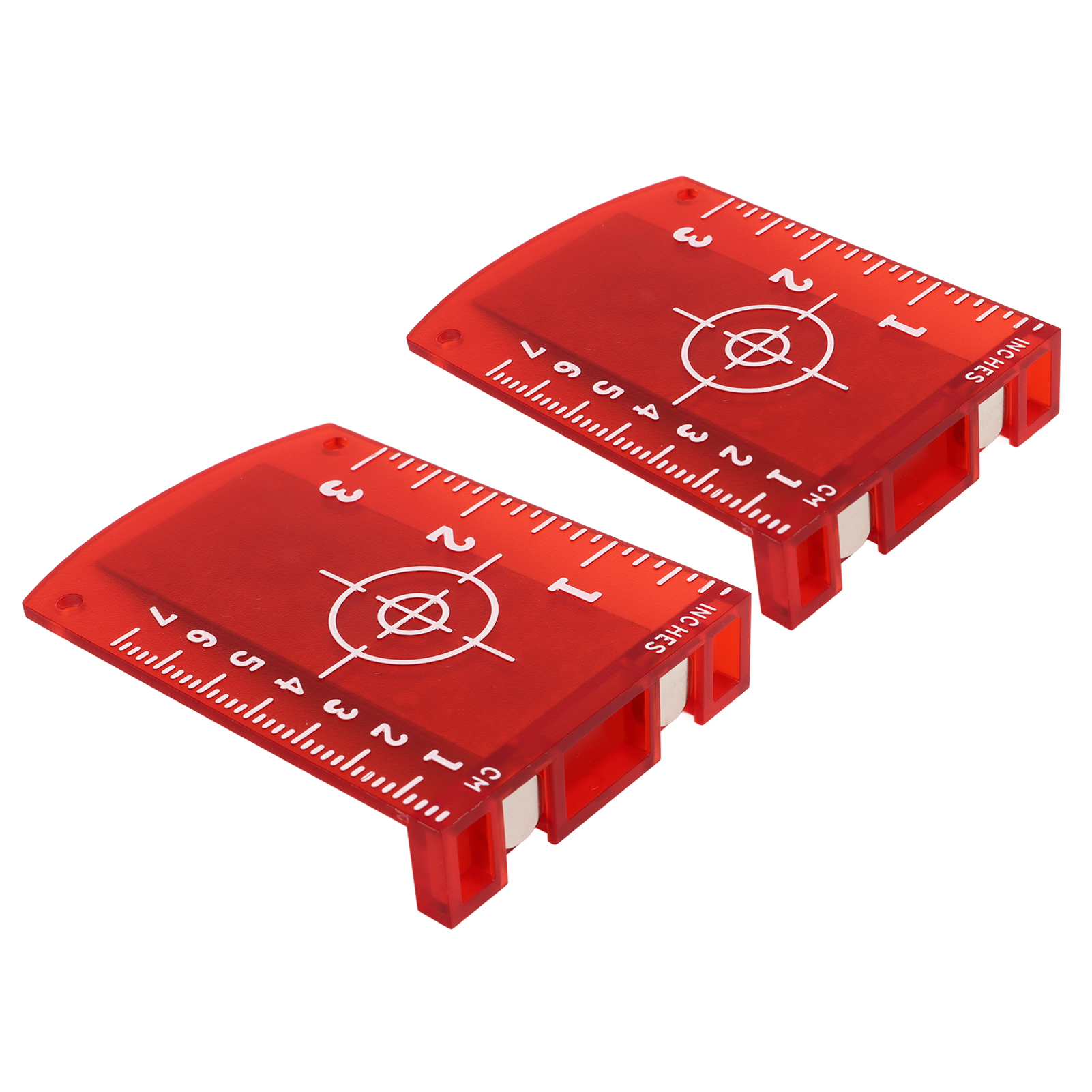 Set Aus 2 Magnetischen Laserzielen Aus Gut Sichtbarem Abs-kunststoff.