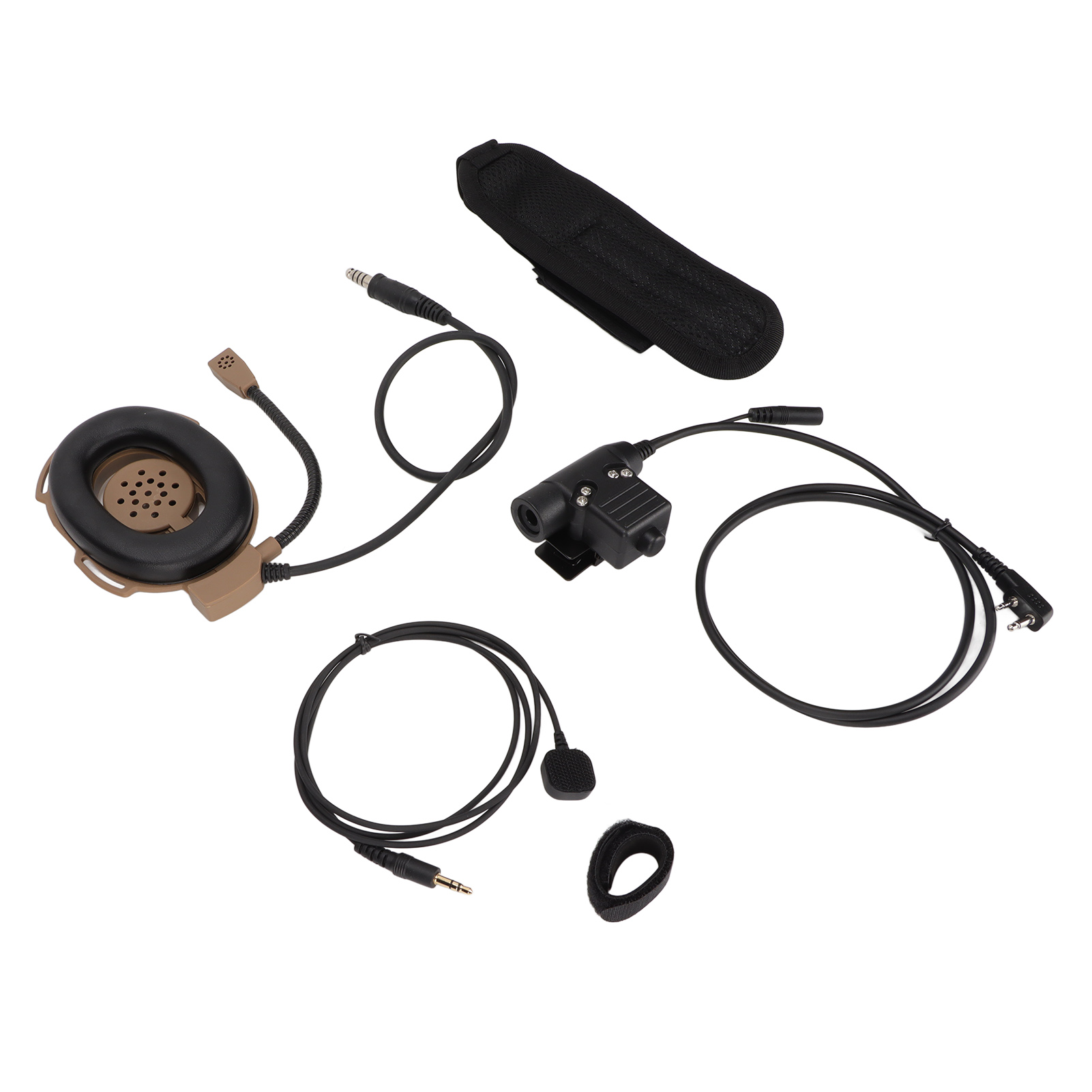 Militärisches In-ear-motorradhelm-headset Mit Fingermikrofon U94 Ptt Für Icom V8 V80 V82