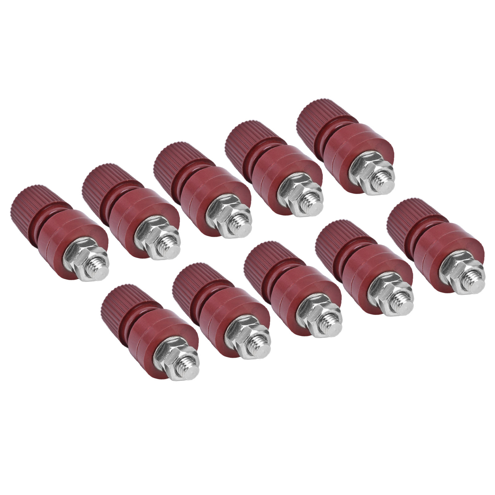 Packung Mit 10 M6-lötklemmen Aus Vernickeltem Messing, Bolzenverbinder 0-380vred