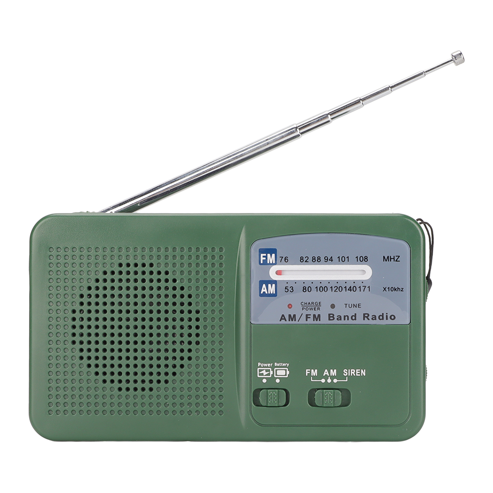 Handkurbelbetriebene, Solarbetriebene Radiotaschenlampe Mit 1 Led, Multifunktionales Tragbares Notfallradio.