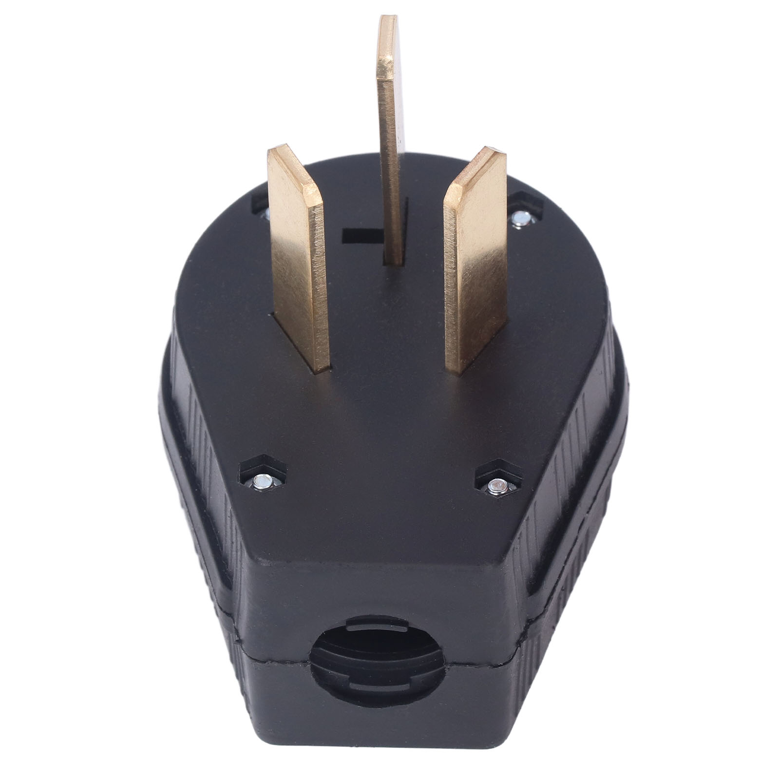 Gerader 3-poliger Industriestecker, Messingkontakte, Amerikanischer Standard, 50 A, 125 V/250 V