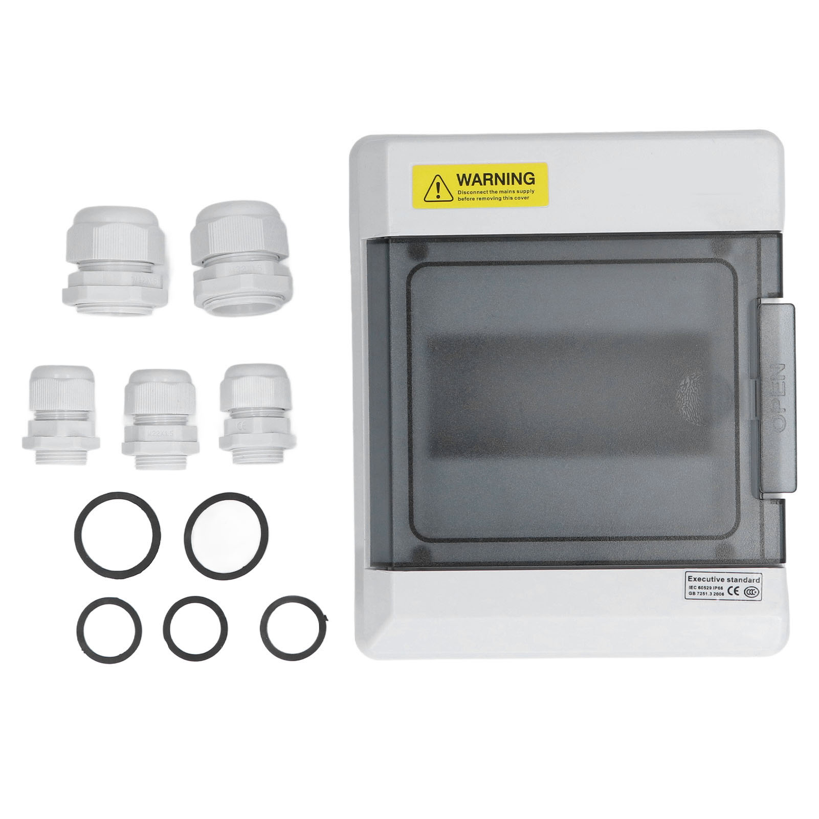 Wasserdichter 6-wege-din-schienenverteilerkasten (ip66) Mit Transparenter Abdeckung