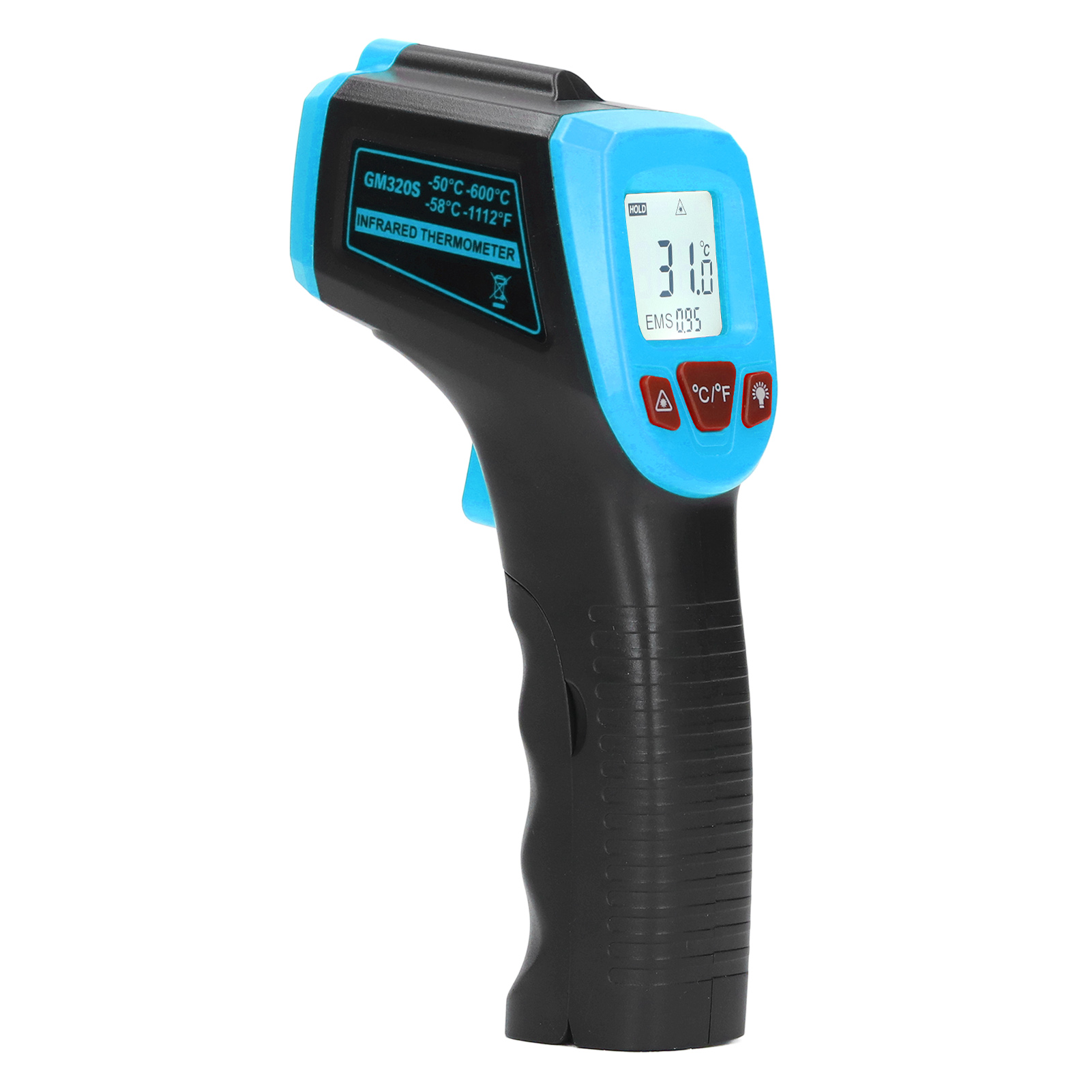 Tragbares, Berührungsloses Infrarot-temperaturmessgerät, Abs-gehäuse, Blau
