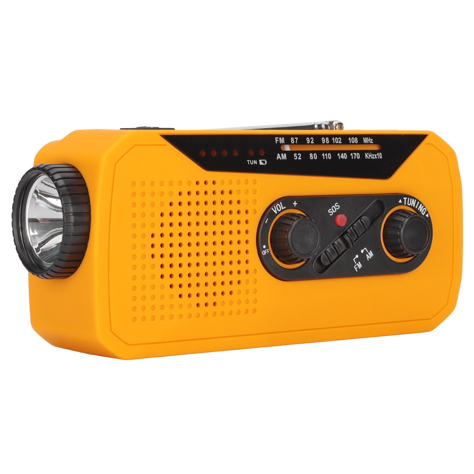 Noaa-solarradio Am/fm Für Notfälle Mit Handkurbel, Usb-aufladung Mit Externem 2000-mah-akku, Wetterradio Und Led-taschenlampe (europäisches Modell).