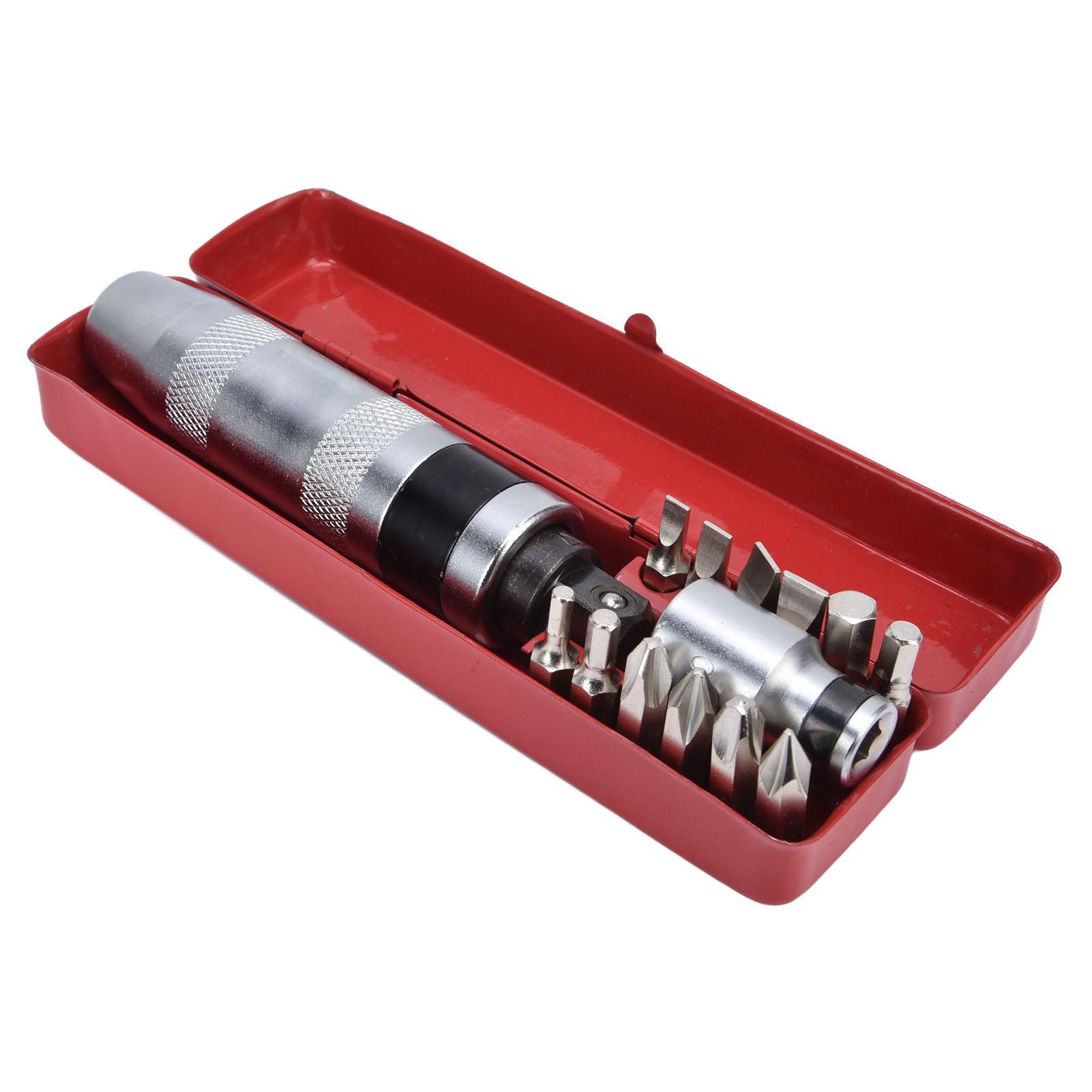 Manuelles Schlagschrauber-set Mit 1/2"-vierkant-auf-sechskant-adapter Und 12 Wendebits