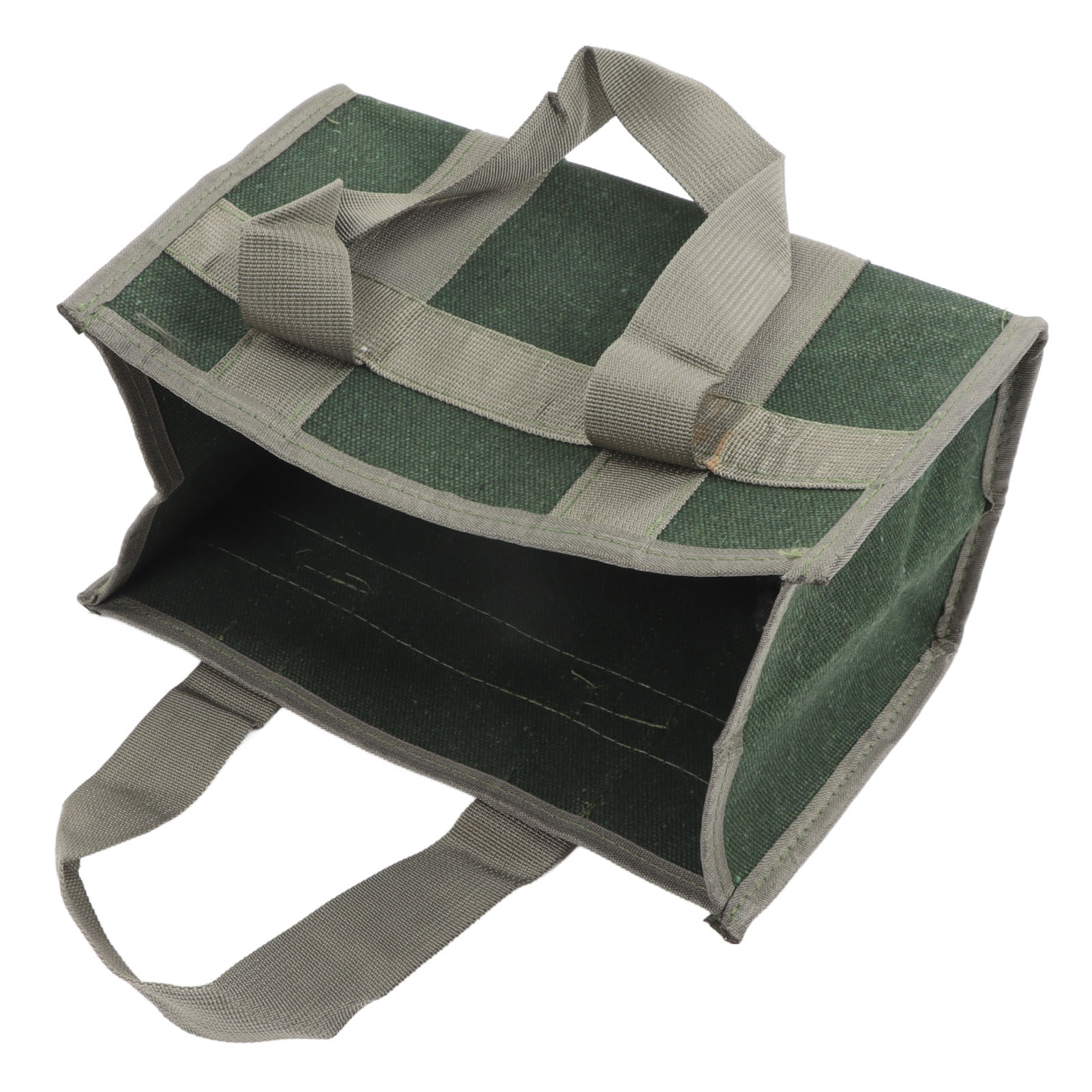 Große, Olivgrüne Werkzeugtasche Aus Canvas Mit Großem Fassungsvermögen, Strapazierfähig Und Wasserdicht – Ideal Für Elektriker. Maße: 29 X 17 X 17 Cm.