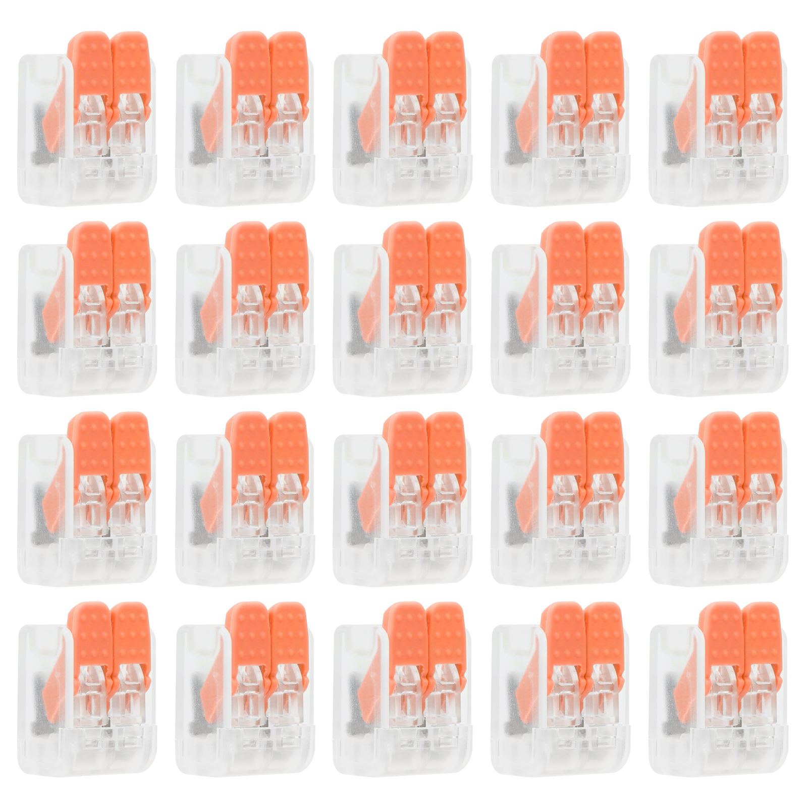 Packung Mit 20 Schraubenlosen Schnellverbindern Für Die Gebäudebeleuchtung, Pct-662 Industriebedarf, Orange