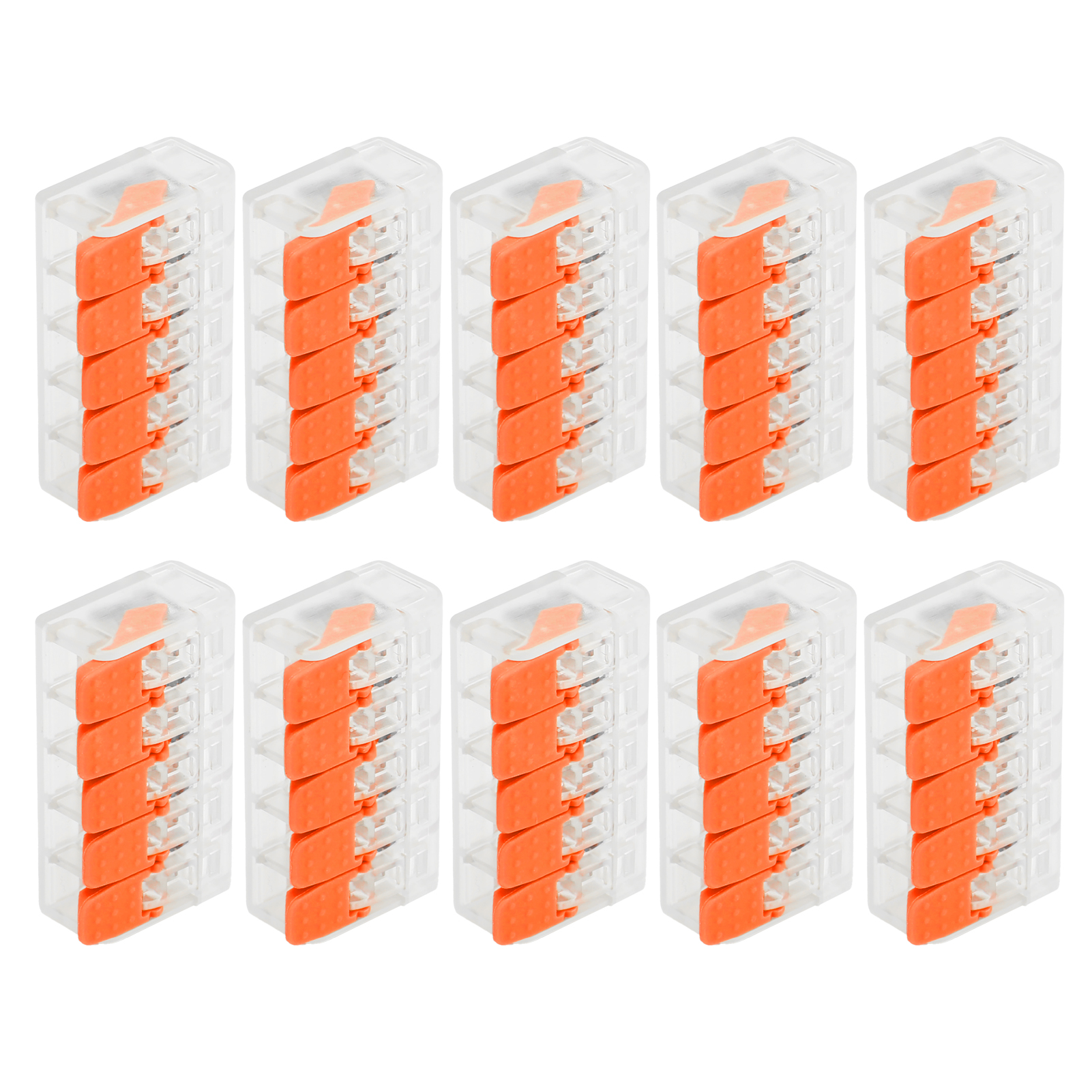 Packung Mit 20 Schraubenlosen Schnellverbindern Für Die Gebäudebeleuchtung, Pct-665 Industriebedarf, Orange