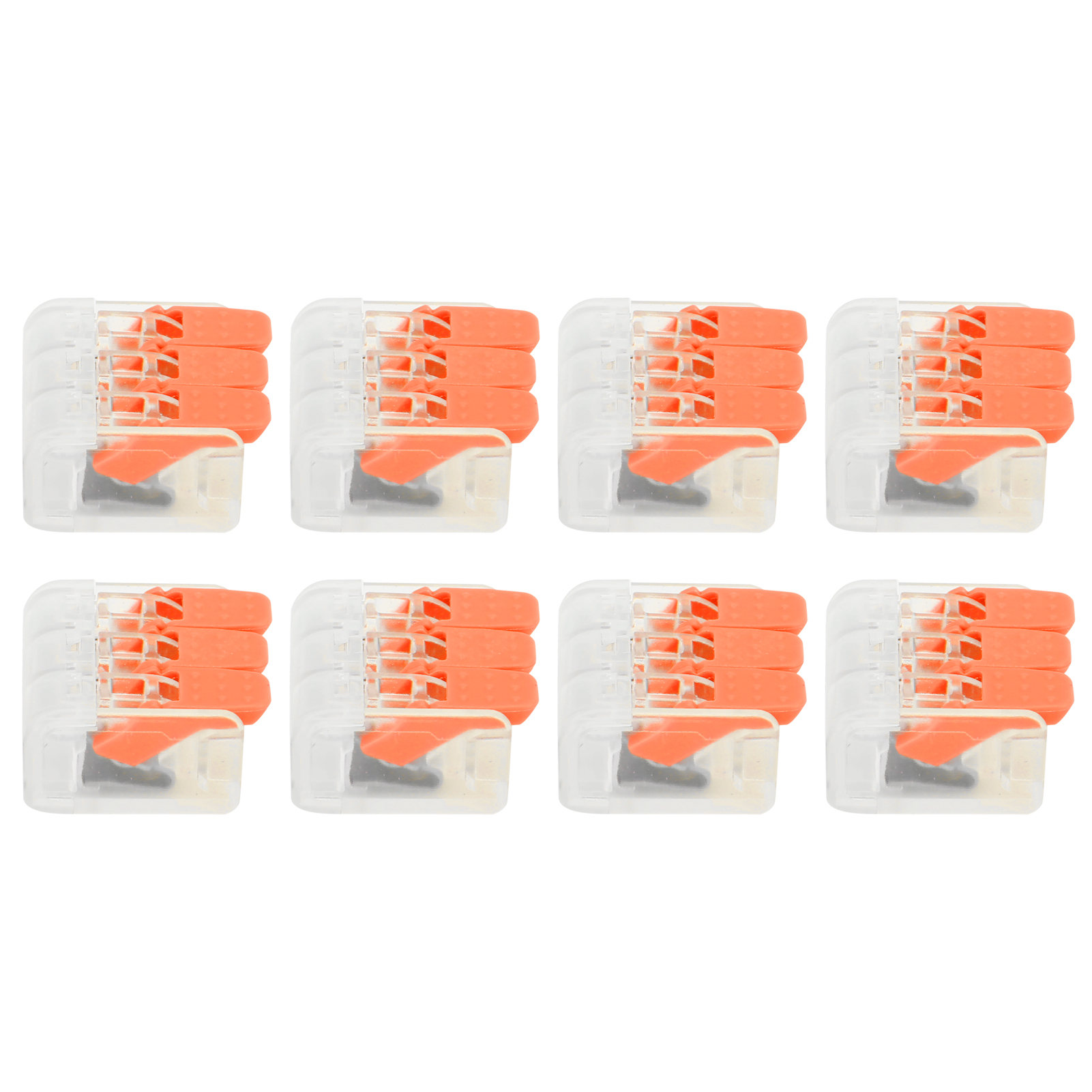 Packung Mit 20 Schraubenlosen Schnellverbindern Für Die Gebäudebeleuchtung, Pct-663 Industriebedarf, Orange