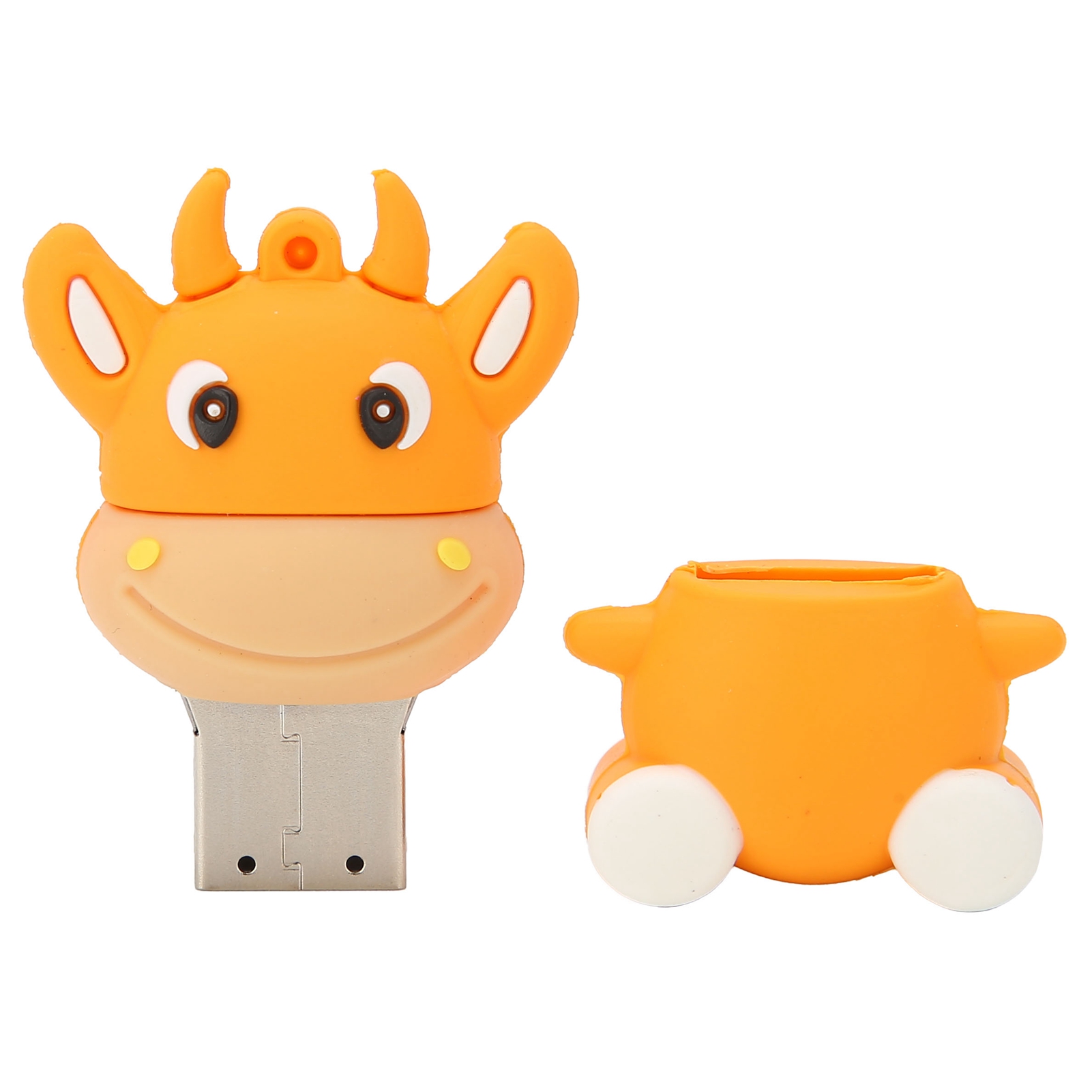 3d-gedruckter Usb-stick In Form Eines Orangefarbenen Kalbs, Kompatibel Mit Windows 7/8/10/vista/xp/unix/2000/me, 32 Gb