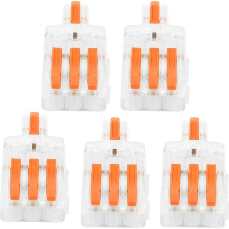 20 Spl-drahtverbinder, 1 Eingang, 3 Ausgänge, Druckverteiler, T-förmiger Leiterklemmenblock (orange)