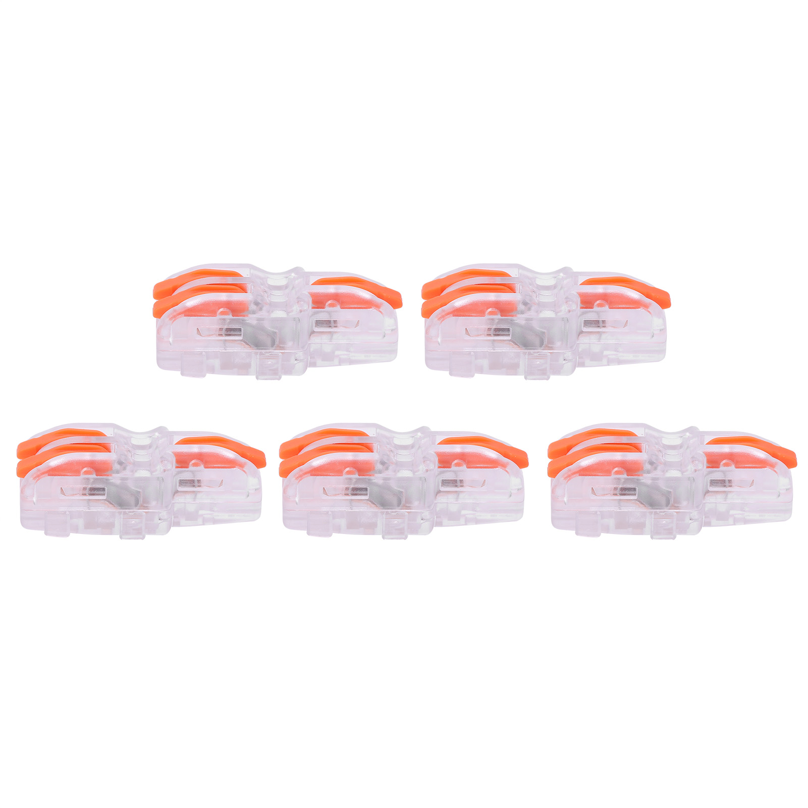 20 Schnellverbinder Für Drähte, 1 Eingang, 2 Ausgänge, Transparenter T-förmiger Klemmenblock Für Spl-f12-leiter (orange)