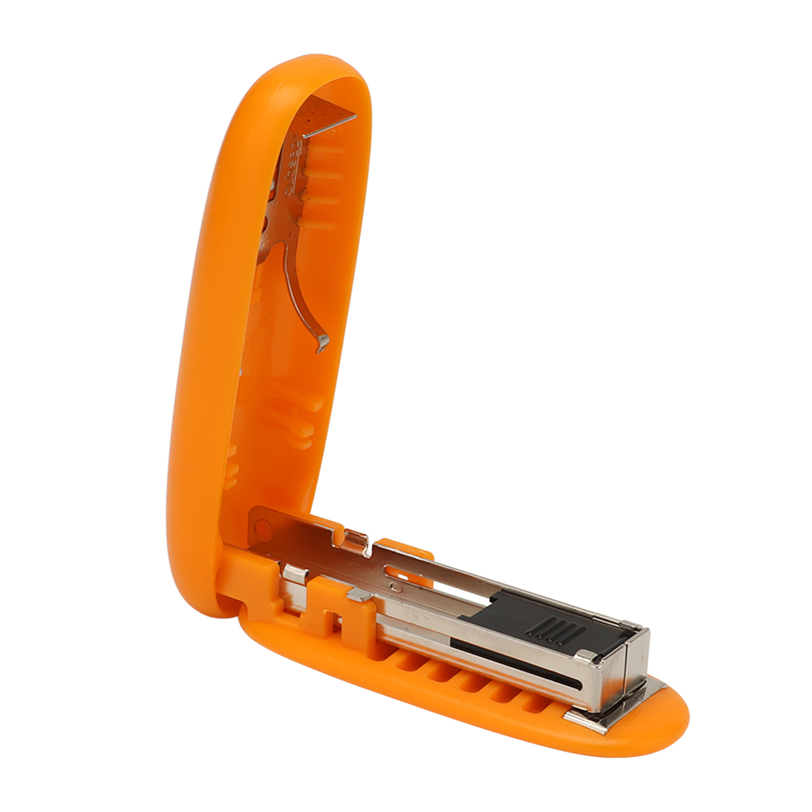 Kleiner, Faltbarer Und Tragbarer Hefter, Ideal Für Büro, Schule Und Zuhause (orange). Hebelbetätigung Für Zeit- Und Kraftsparende Bedienung.