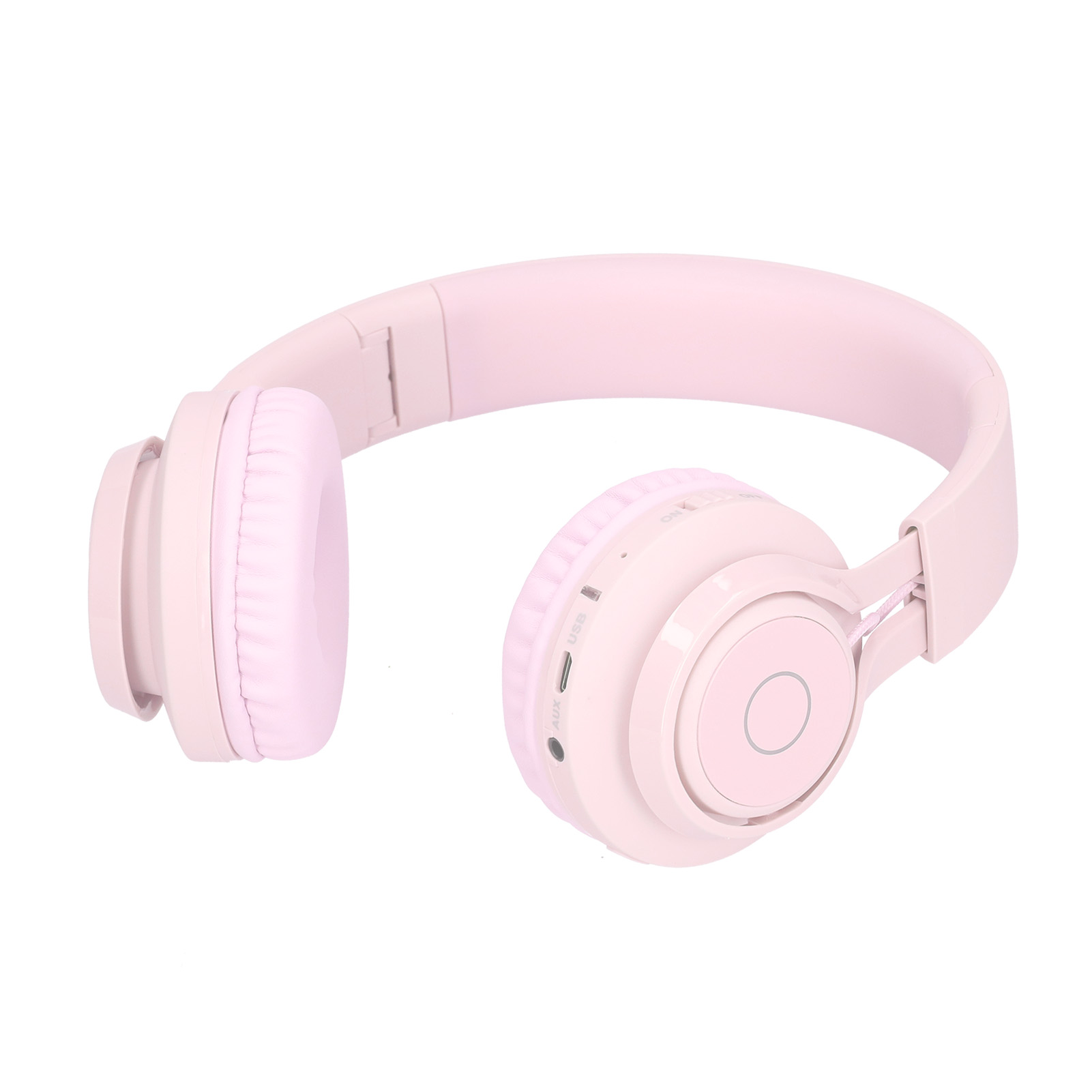 Bt06c Bluetooth-kopfhörer Für Kinder Mit Stereo-led-licht, Faltbar, Gehörschutz, Rosa