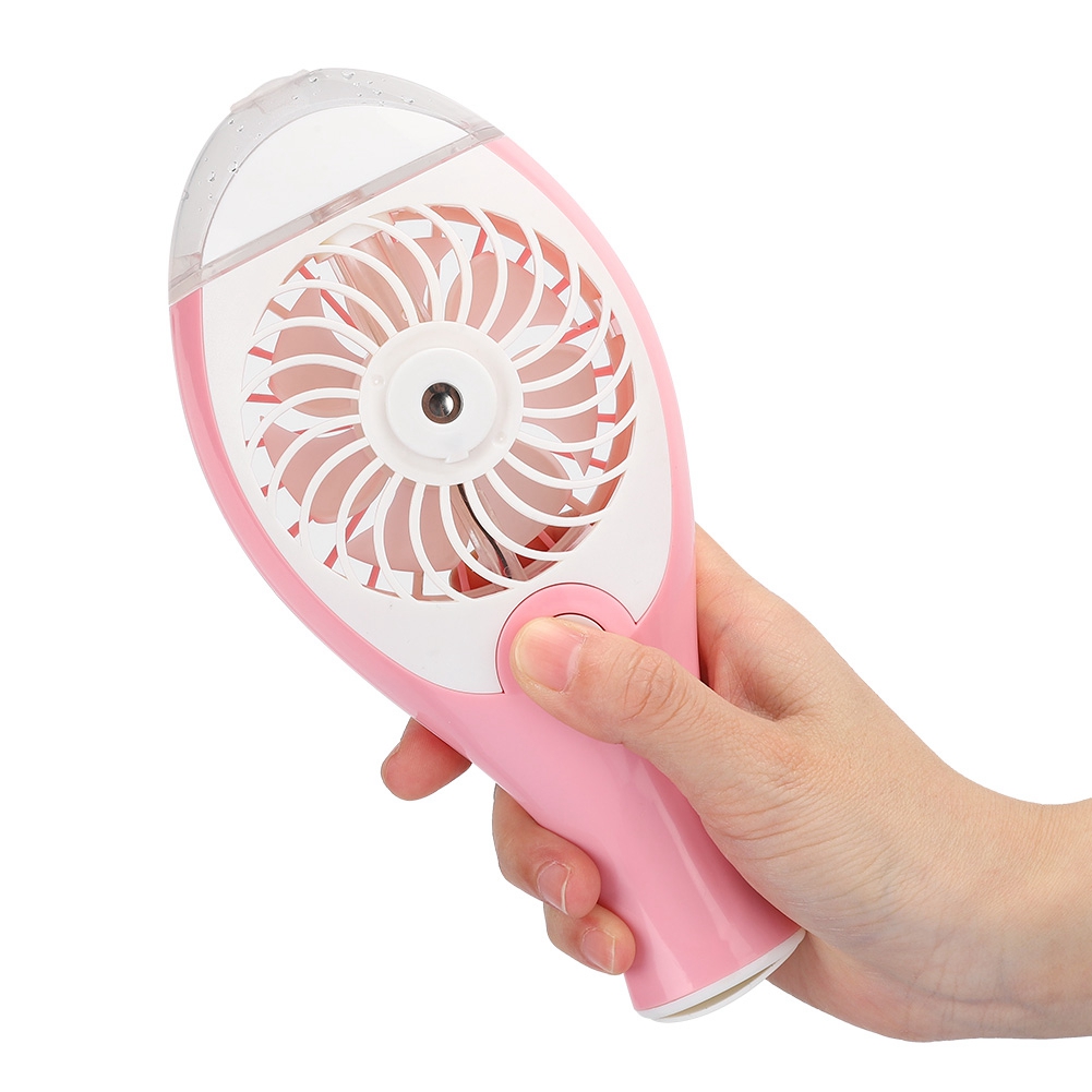 Tragbarer, Pinkfarbener Sprühventilator – Ideales Geschenk Für Kinder – Sommeraccessoire – Erfrischung Bei Kühlem Wetter