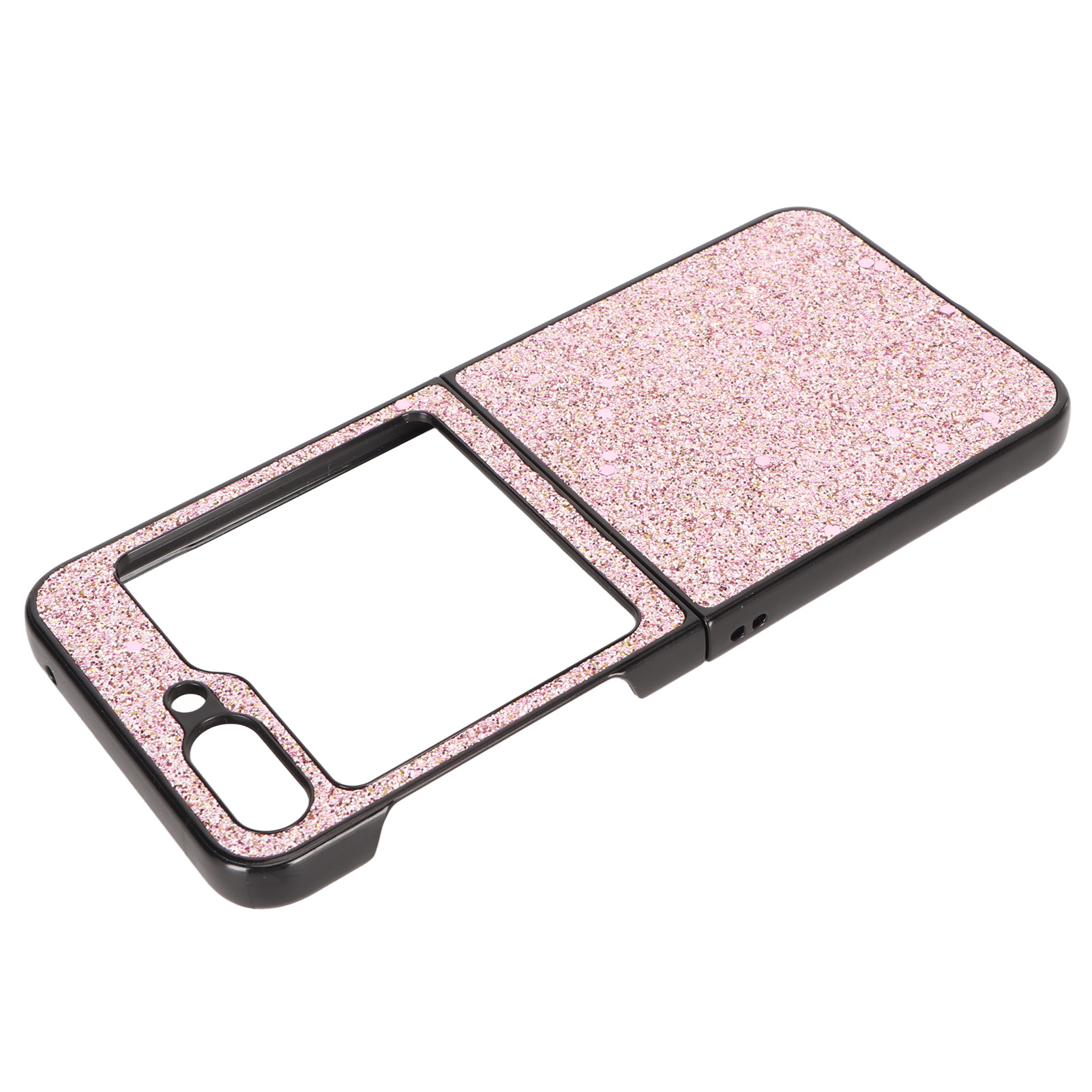 Stilvolle, Stoßfeste Abs-klapphülle Mit Präziser Öffnung Für Das Z Flip 5, Glitzerndes Rosa