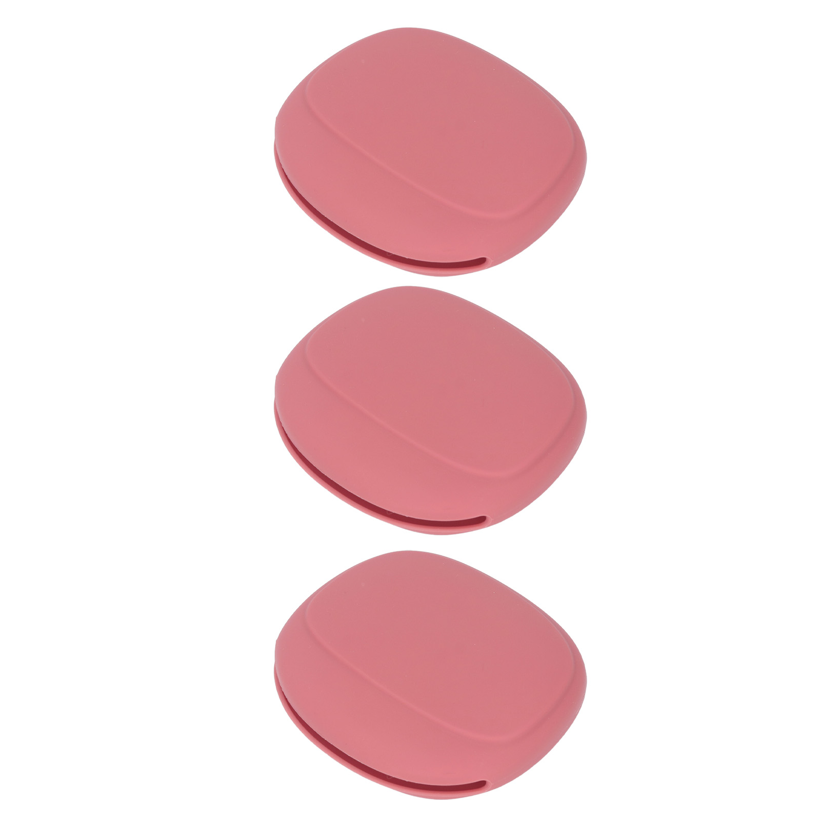 Set Mit 3 Schutzhüllen Für Kopfhörer, Kleine, Tragbare, Pinkfarbene Silikon-aufbewahrungstaschen Für Zu Hause