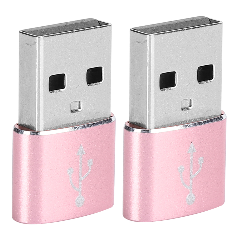 Usb-typ-c-auf-usb-adapter Aus Aluminiumlegierung Zum Laden, Synchronisieren Und Zur Datenübertragung (pink)