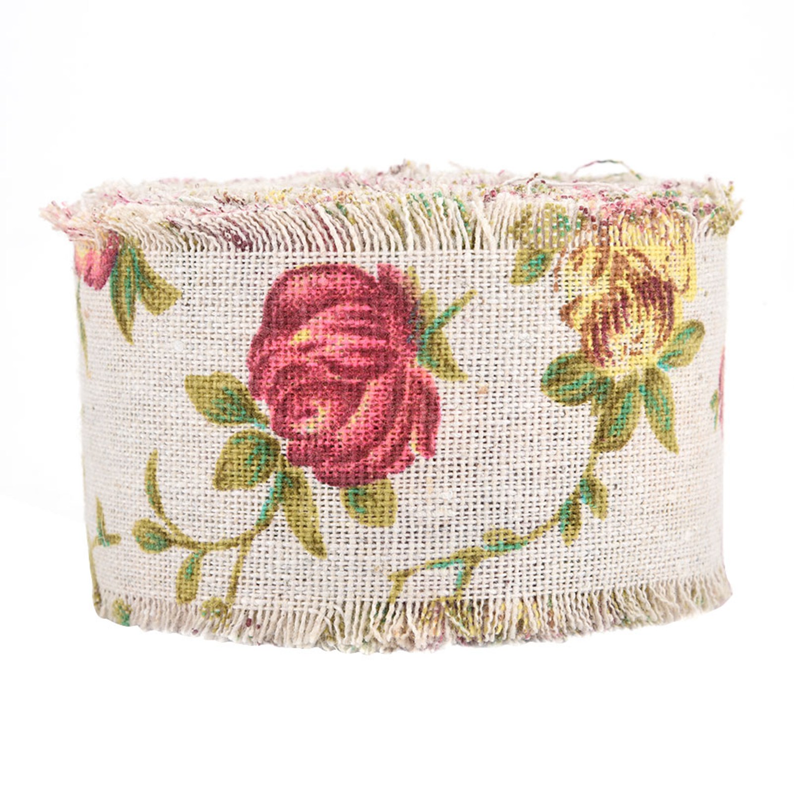 Diy-juteband Mit Rosenmuster, 10 M