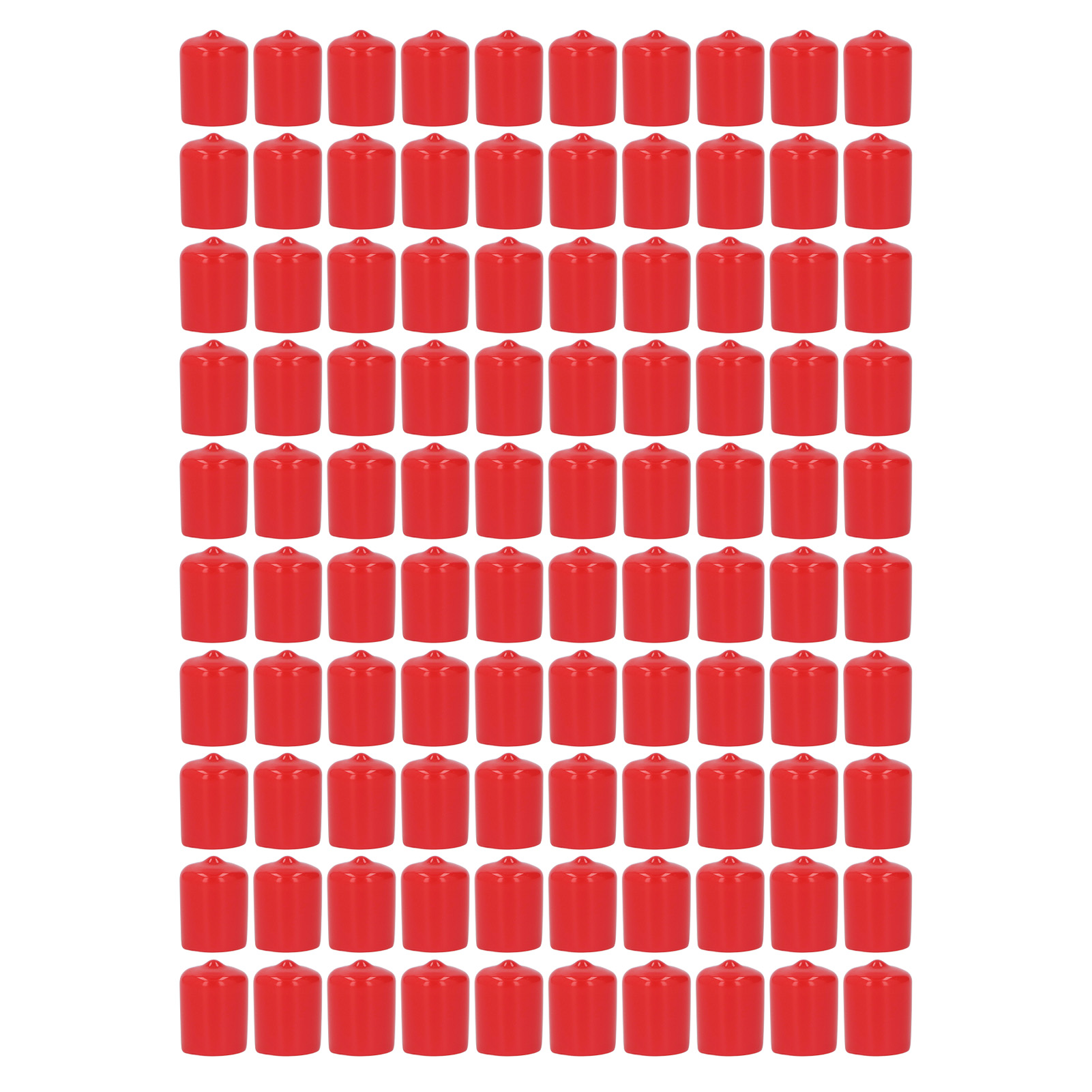 100 Runde, Flexible Schraubendreherbits Aus Feuerhemmendem Pvc, Rot, 18 Mm