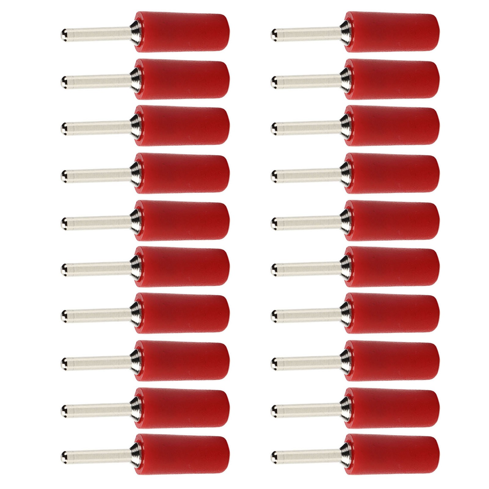 Set Mit 20 Wasserdichten 2-mm-bananensteckern Aus Vernickeltem Messing (rot)