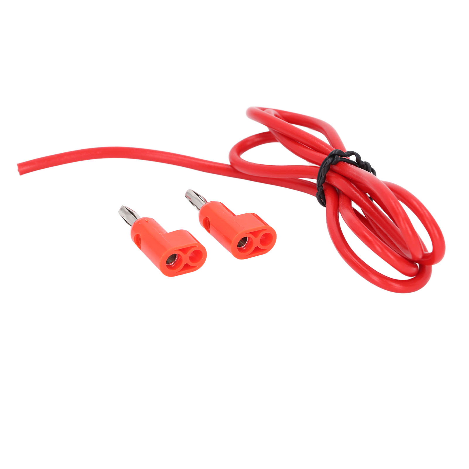 Lötloses Elektrisches Prüfkabel Aus Messing Mit 4 Mm Stecker Und Bananenstecker, Referenz J.70005, Rot.