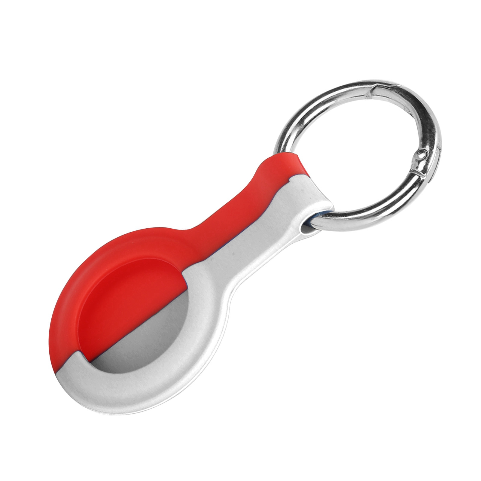 Zweifarbige Schutzhülle Aus Silikon Mit Metallschnalle, Kompatibel Mit Ios-geräten (rot Und Weiß).