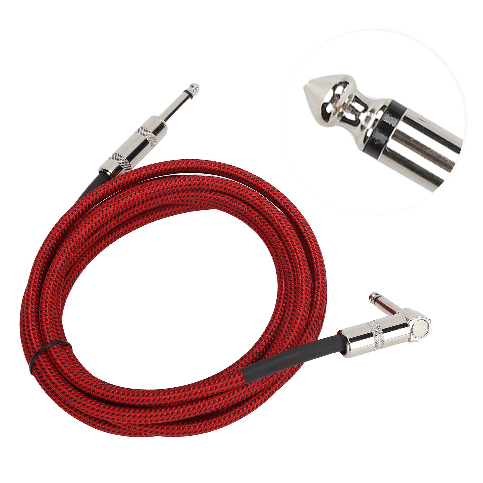 Jorindo E-gitarrenverstärkerkabel, 6,35 Mm (1/4 Zoll) Audioanschluss, Rot, 6 M / 19,7 Fuß