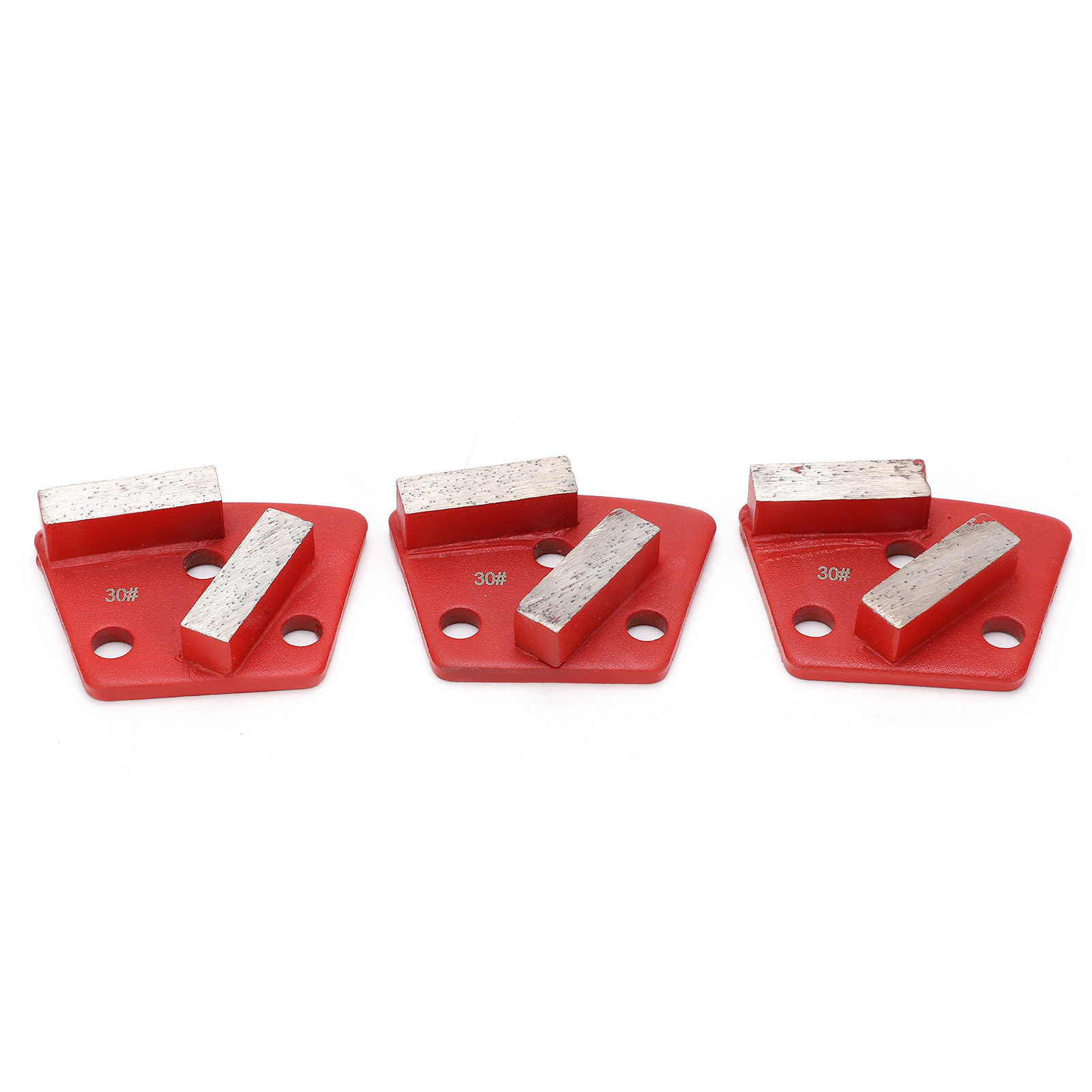 Set Mit 3 Trapezförmigen Diamantschleifscheiben Für Beton, 2 Lange Zähne, Rot, Größe 30