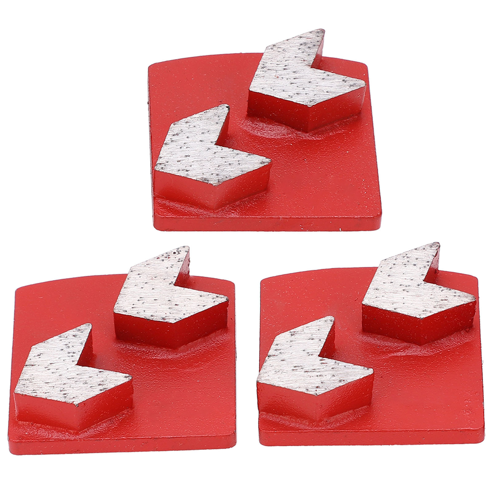 Set Mit 3 Diamant-schwalbenschwanzschleifscheiben Für Beton, Aggressives Schneiden, 2 Pfeilförmige Zähne, Rot, Nr. 30