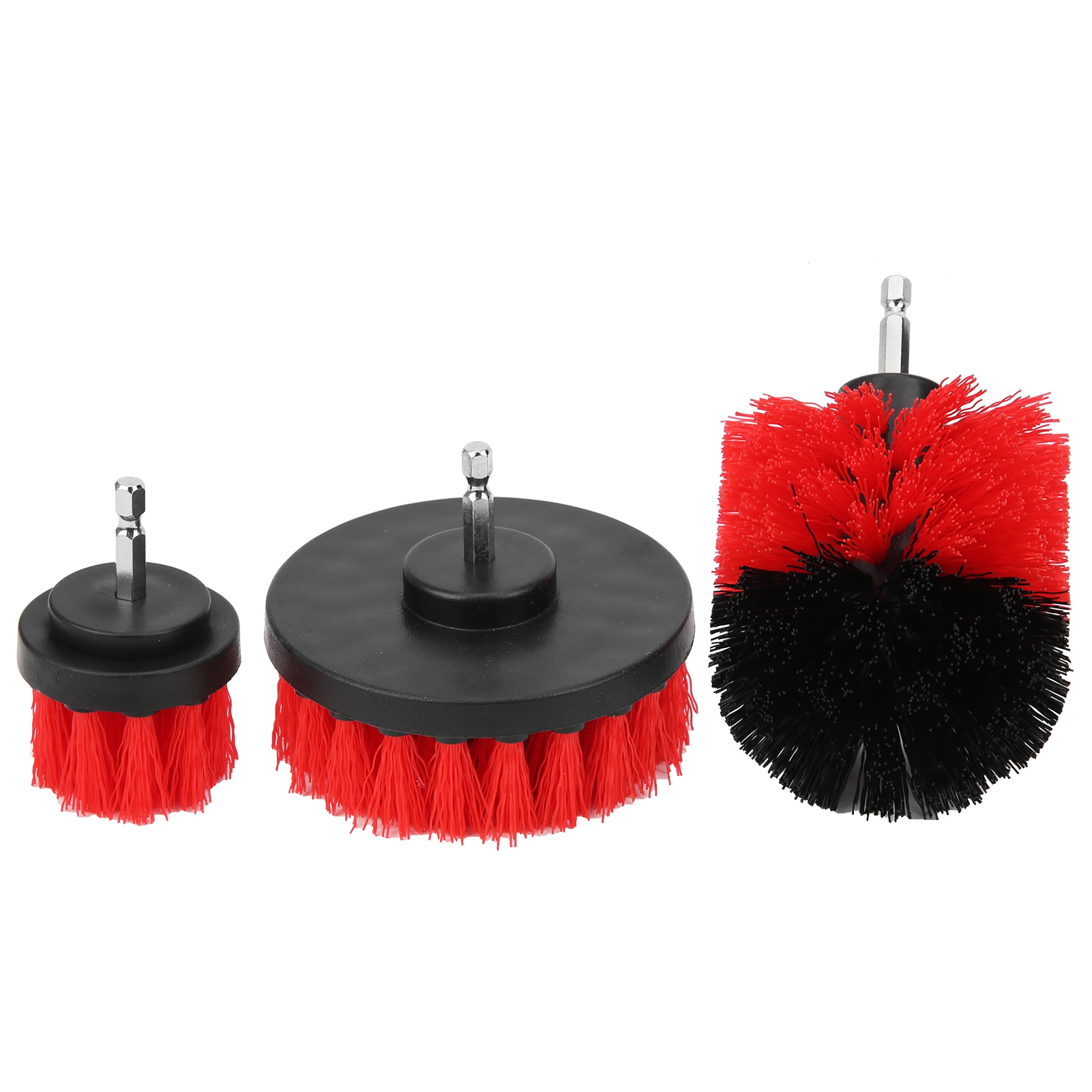 Industrielles Mehrzweck-reinigungsset Mit Bohrmaschinenbürste, Rot.