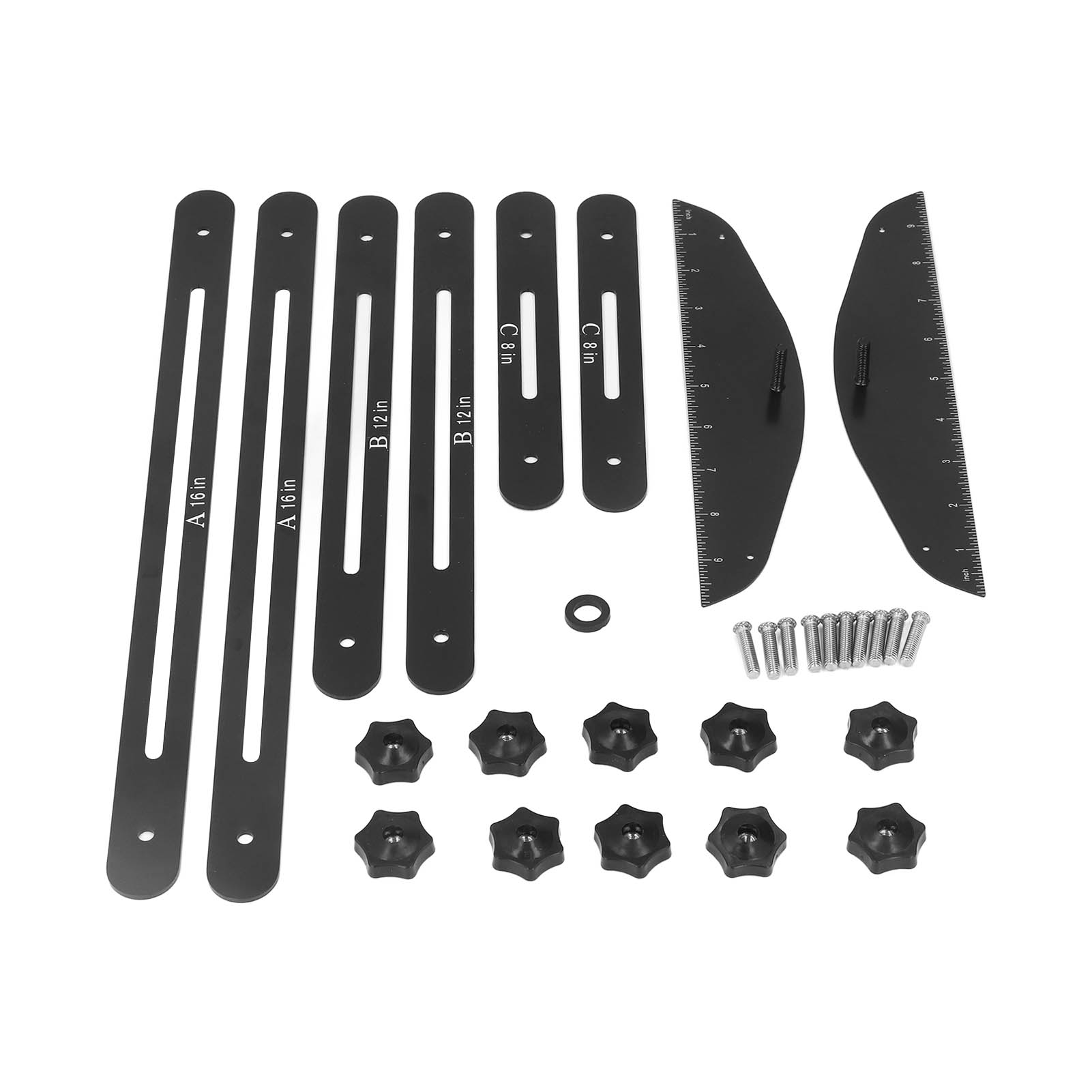 Treppenstufen-messschablone, Regalmarkierungswerkzeug, 11 Bis 60 Zoll, Zum Messen Von Setzstufen, Regalböden Und Gipskartonplatten, Schwarz