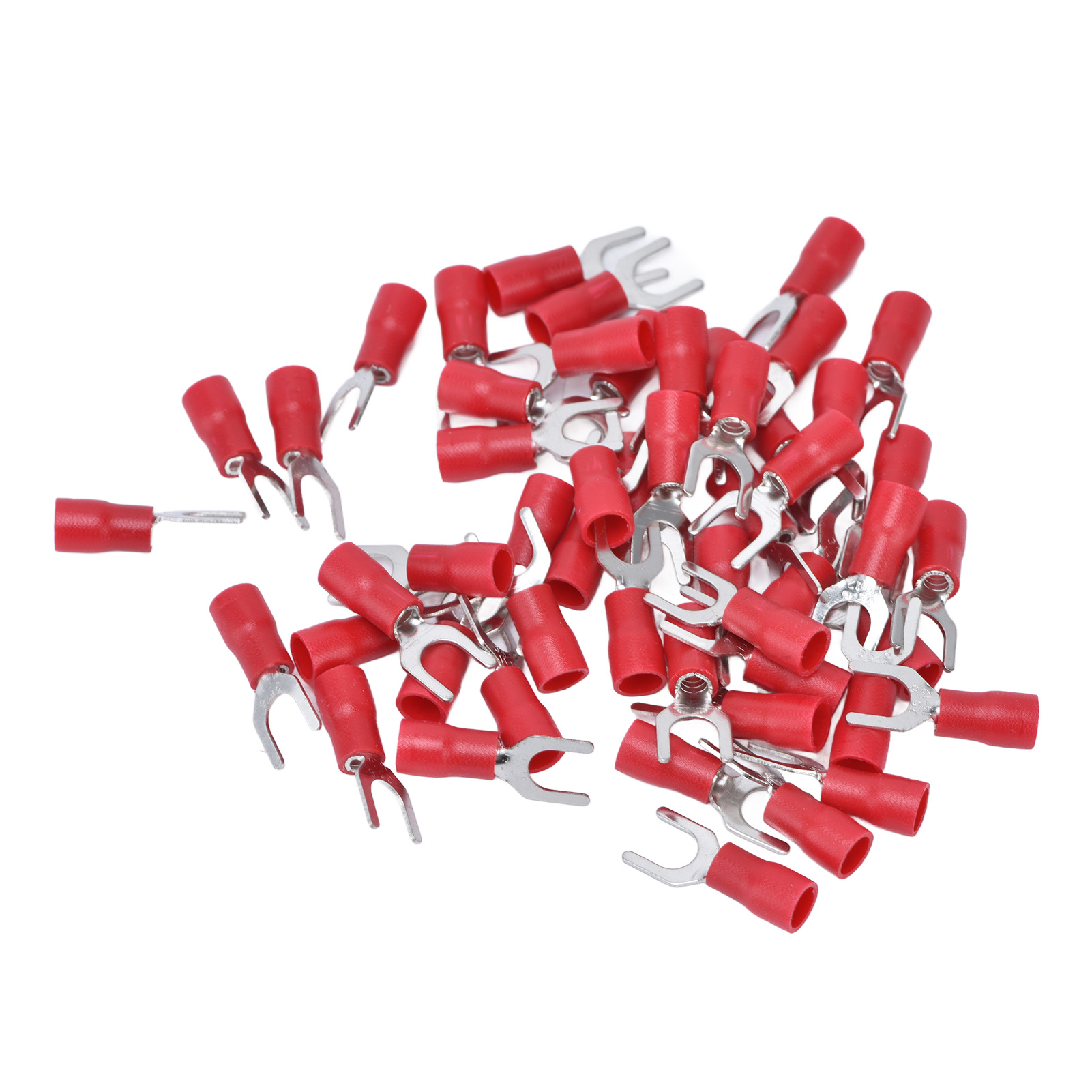 Satz Mit 50 Isolierten Gabelklemmen Für 14-12 Awg-kabel (rot) Für Sv3.5-6-geräte