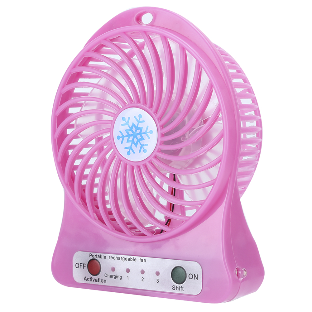 Mini-tischventilator Für Kinderbett Und Autositz, Usb-aufladbar, Kleiner Ventilator, Roter Luftzirkulator