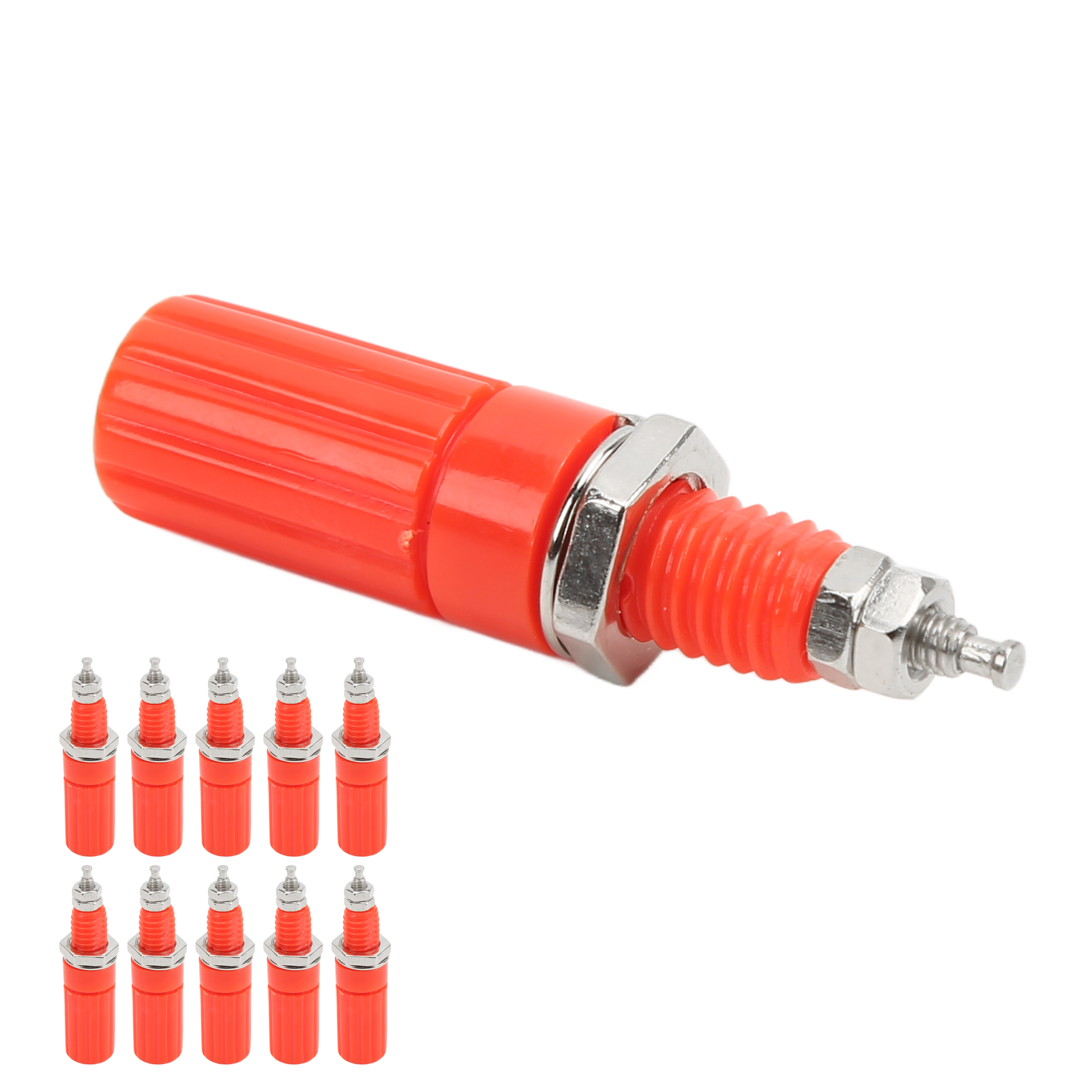 Packung Mit 10 M3-anschlüssen, 4 Mm Bananenstecker, Zum Einschrauben, Für Elektronische Geräte (rot)