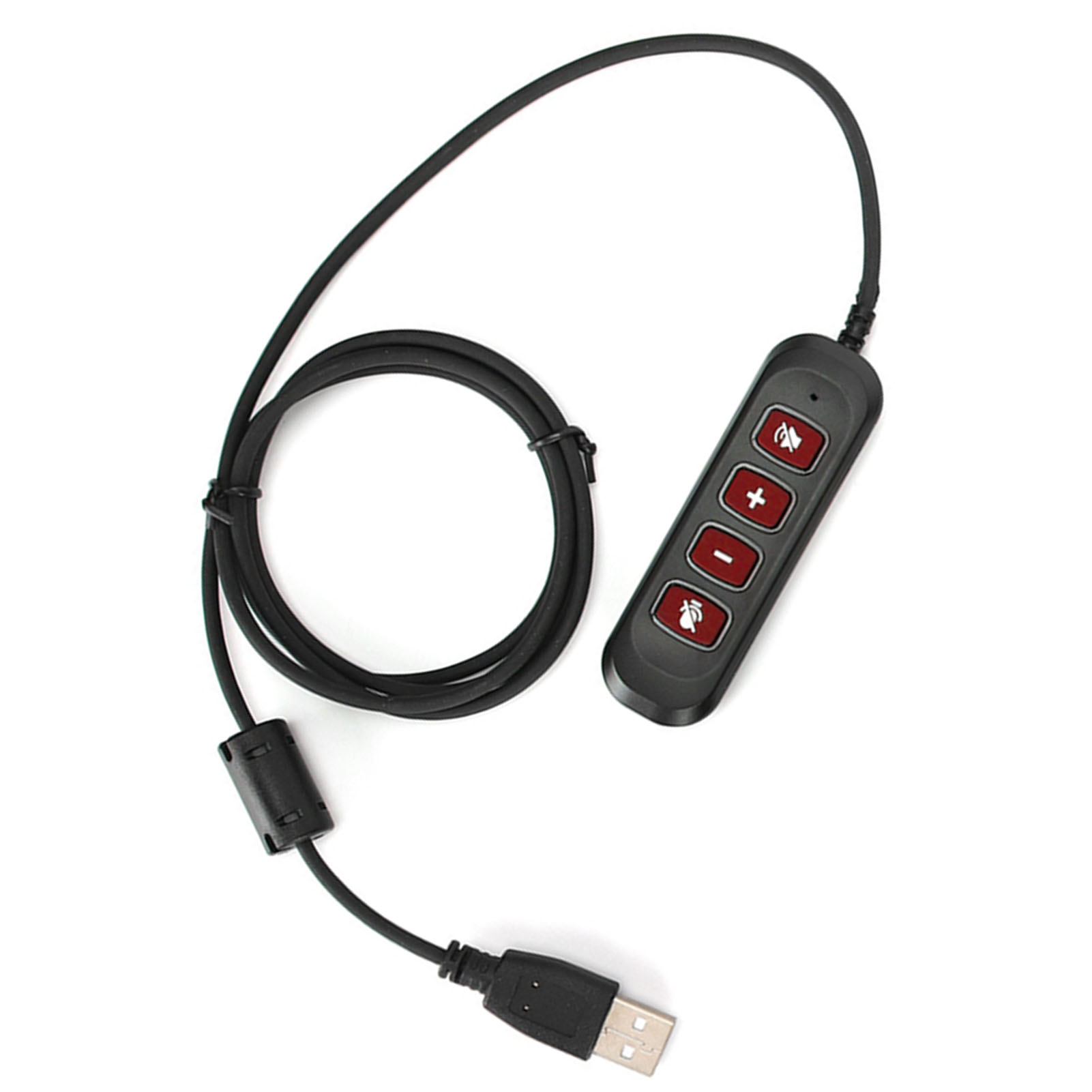 Qd Usb H901 Kabeladapter Mit Einstellbarer Lautstärke Für Callcenter-headsets (kompatibel Mit 3,5-mm-headsets, Rot).