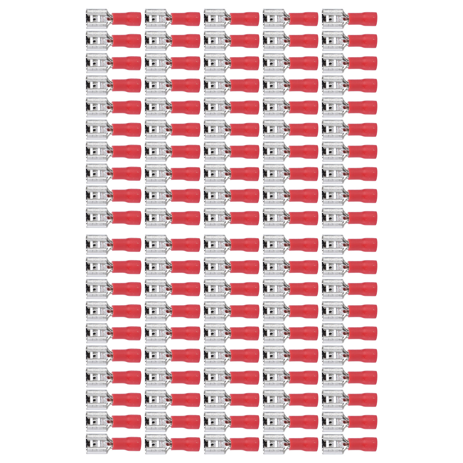 100 Isolierte Crimp-anschlüsse Aus Kupfer Und Pvc Für Hausinstallationen, 22-16 Awg Fdd 1,25-250