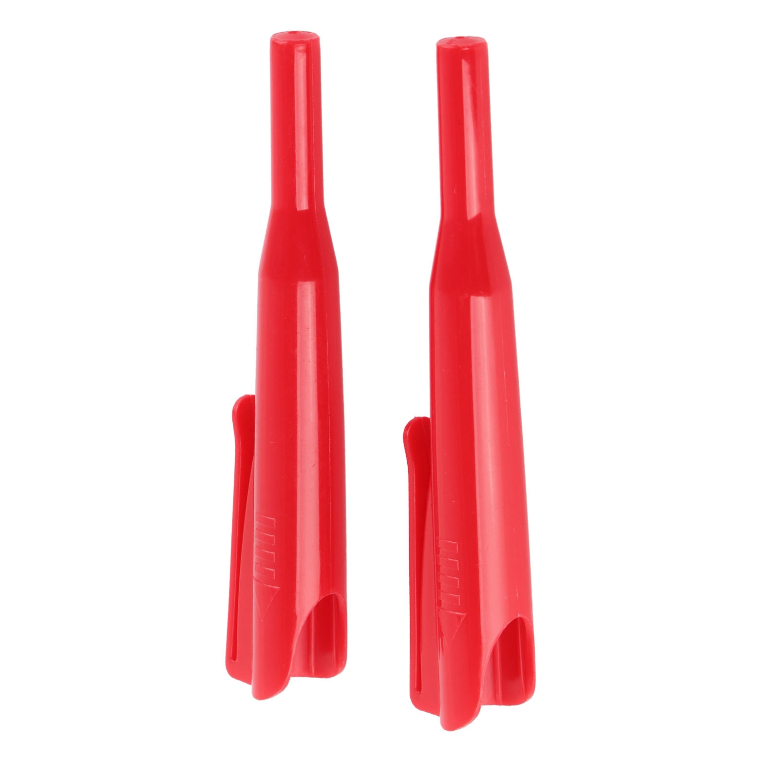 Set Mit 2 Langen, Tiefsitzenden Stiftschonern Für Zimmerleute Mit Clip, Rot